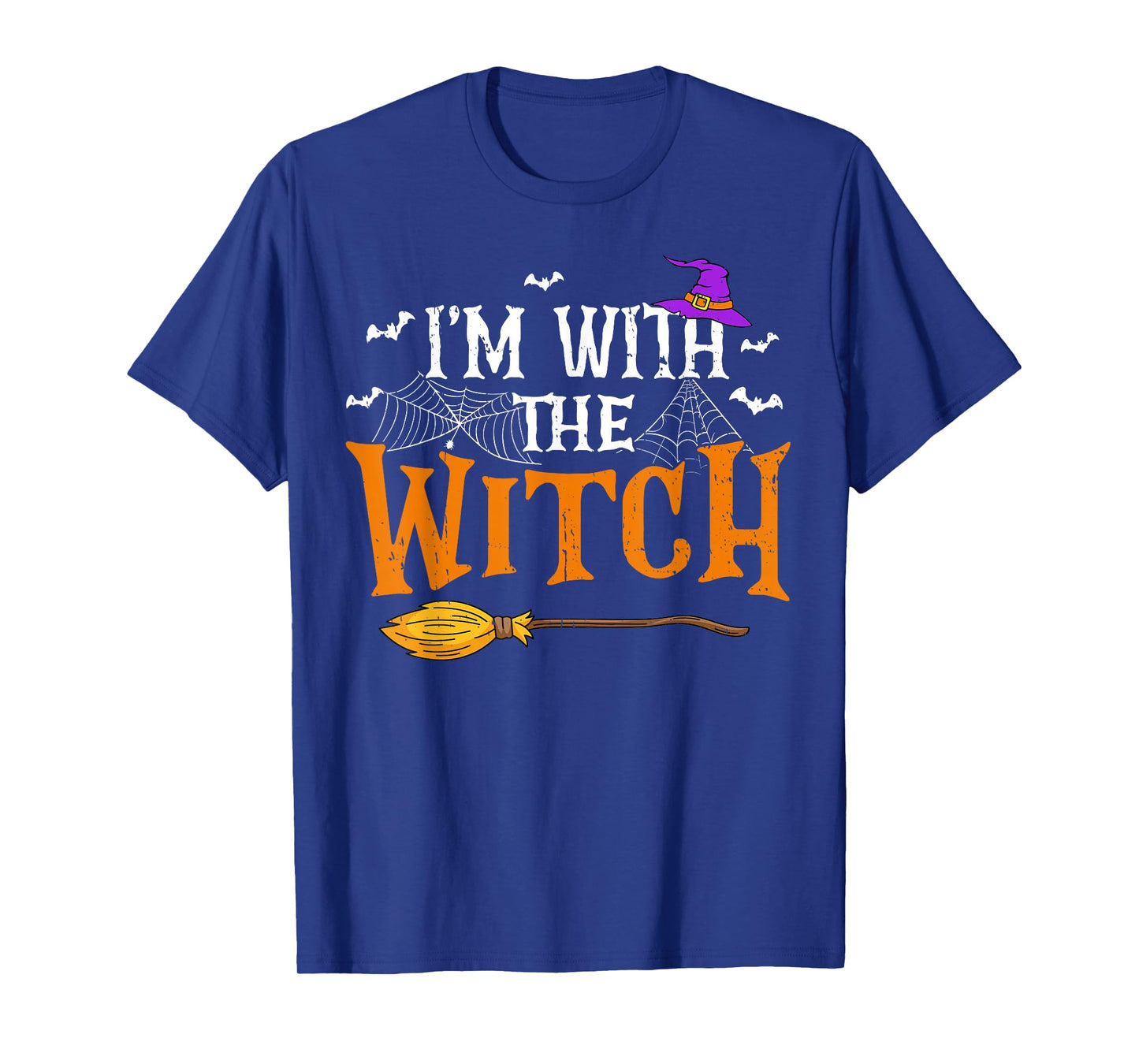 Funny Halloween Matching Couples Costume I'm with The Witch T-Shirt