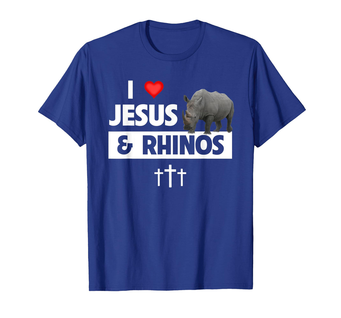 I Love Jesus and Rhinos Christian Rhinoceros Safari Zoo T-Shirt