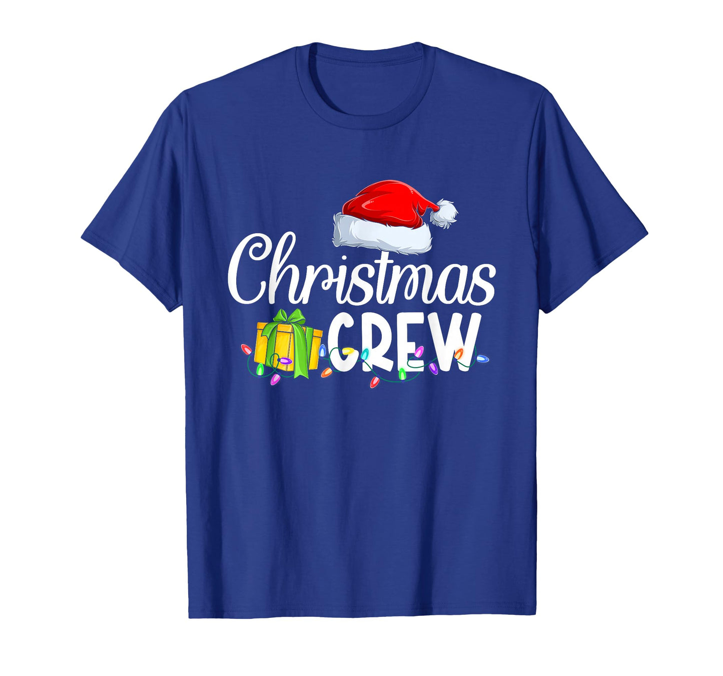 Merry Christmas Crew Xmas Lights Family Matching Pajamas T-Shirt