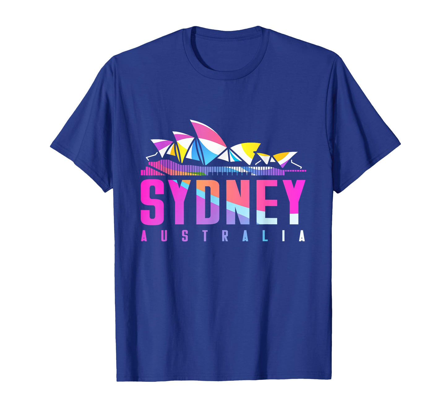 The Sydney Opera House With Colorful Geometric Pattern T-Shirt