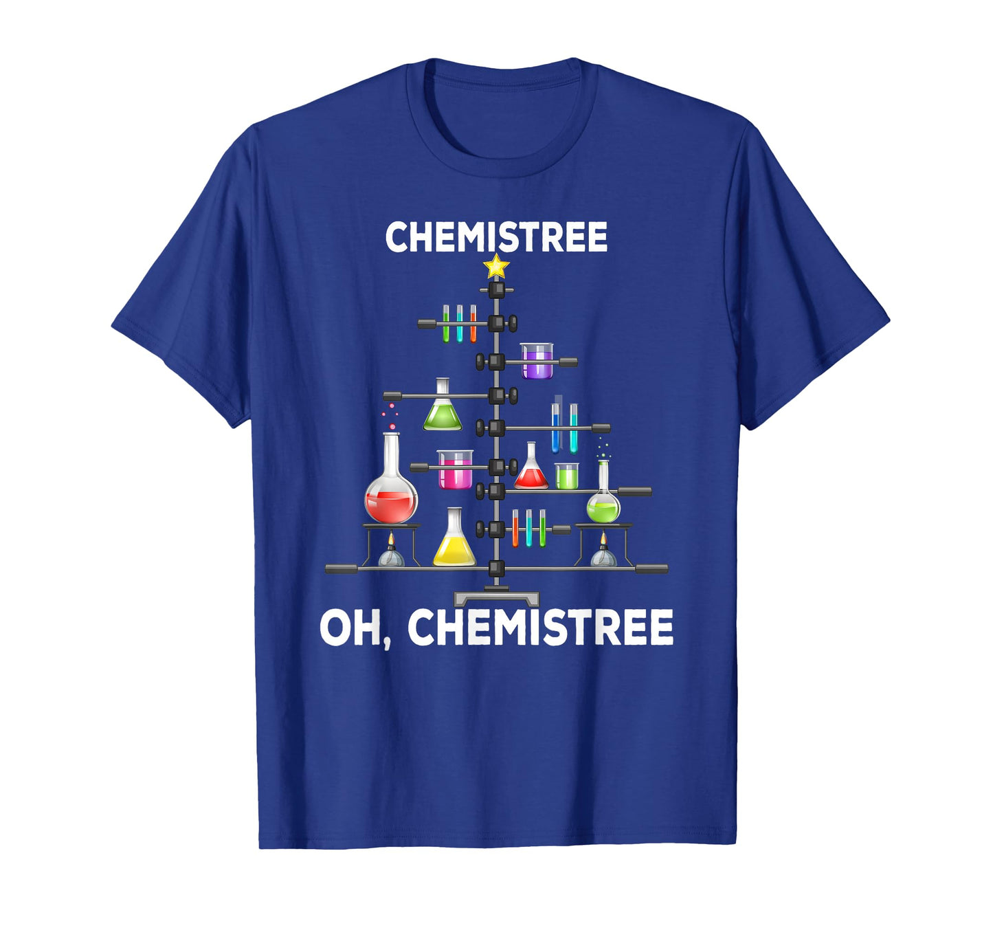 Oh Chemistree Funny Christmas Tree Pajamas Chemistry Science T-Shirt