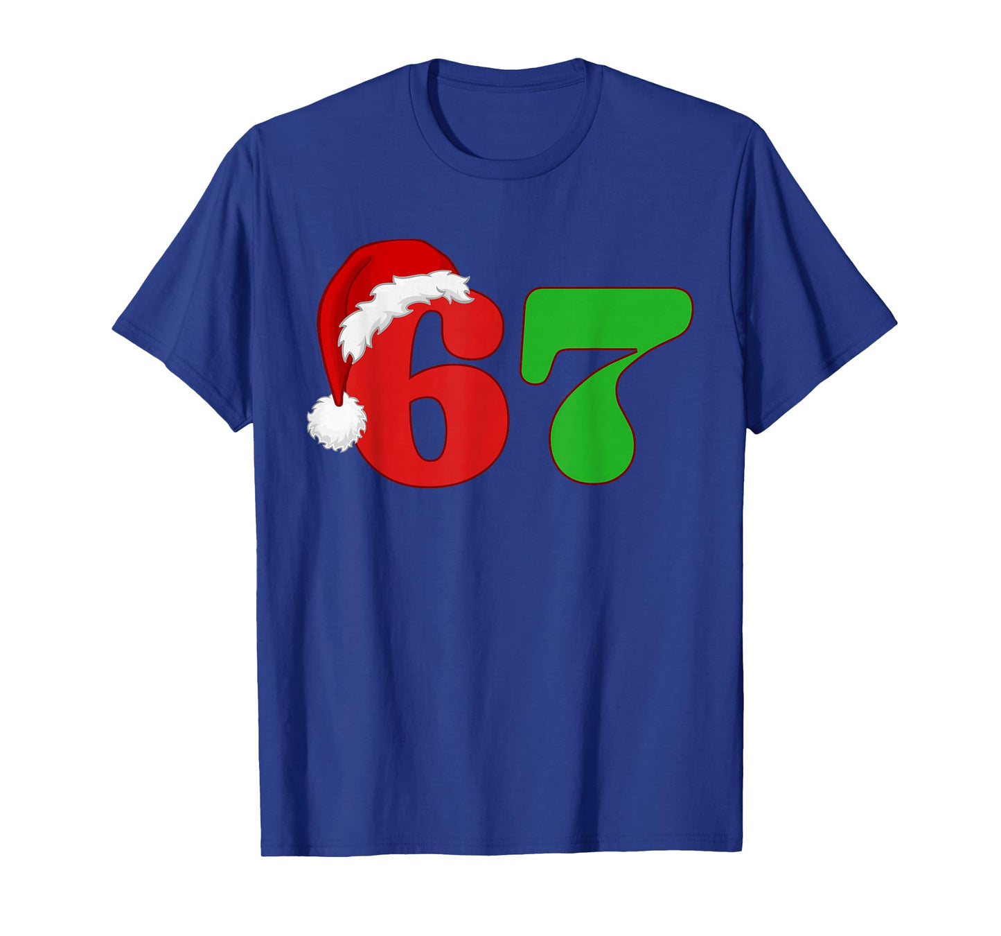 67 Christmas Funny Six Seven Meme Brainrot Santa Hat Boys T-Shirt