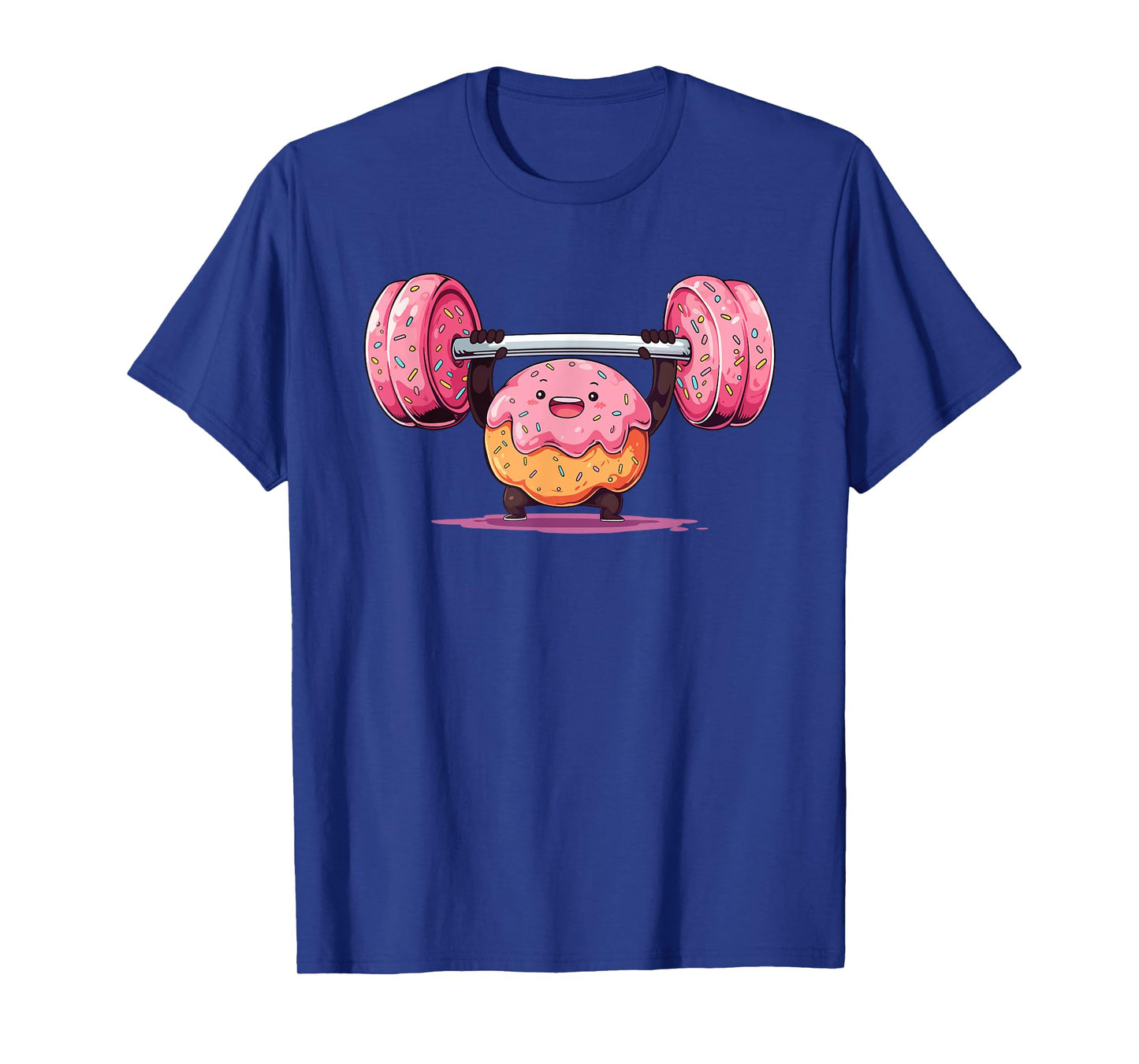 Donut Weightlifting Barbell Workout Gym Weightlifter Mens T-Shirt