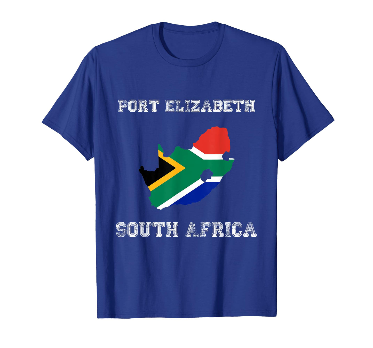 Retro Port Elizabeth South Africa Distressed Africa Flag T-Shirt