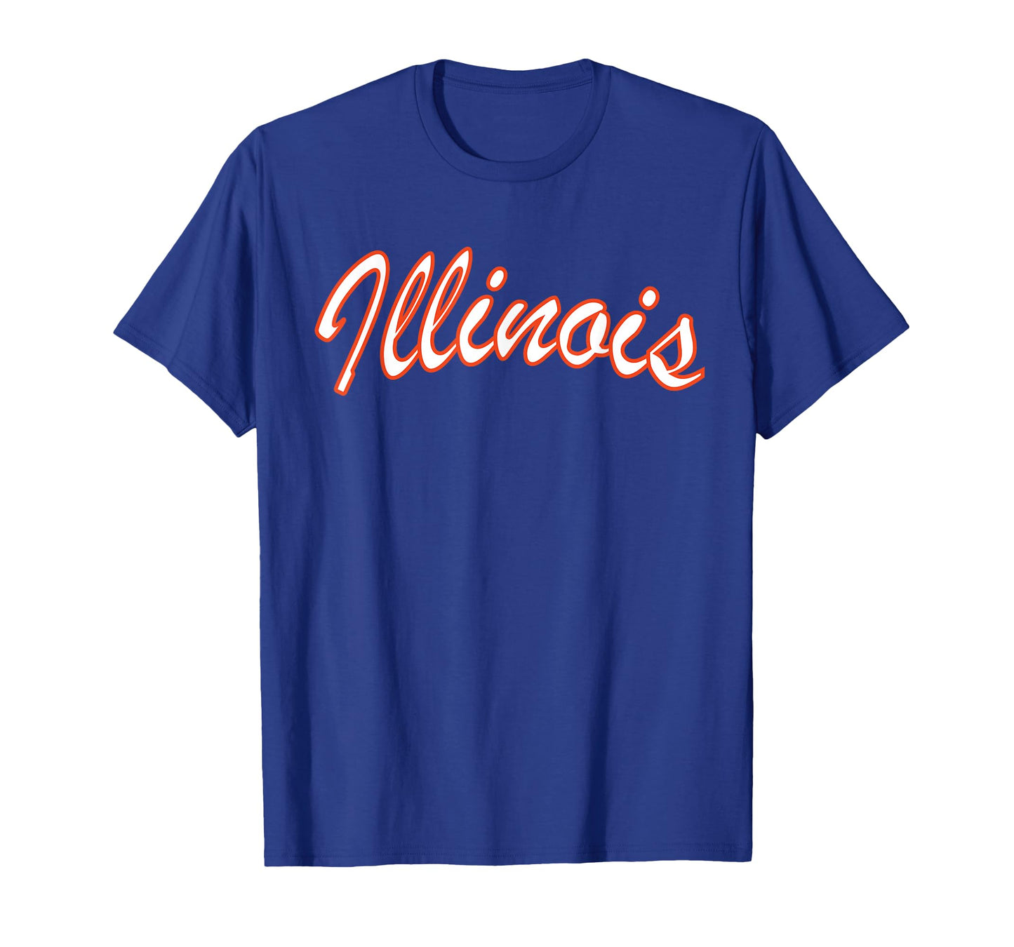 Retro Illinois Tee Vintage Illinois Orange Blue Throwback IL T-Shirt