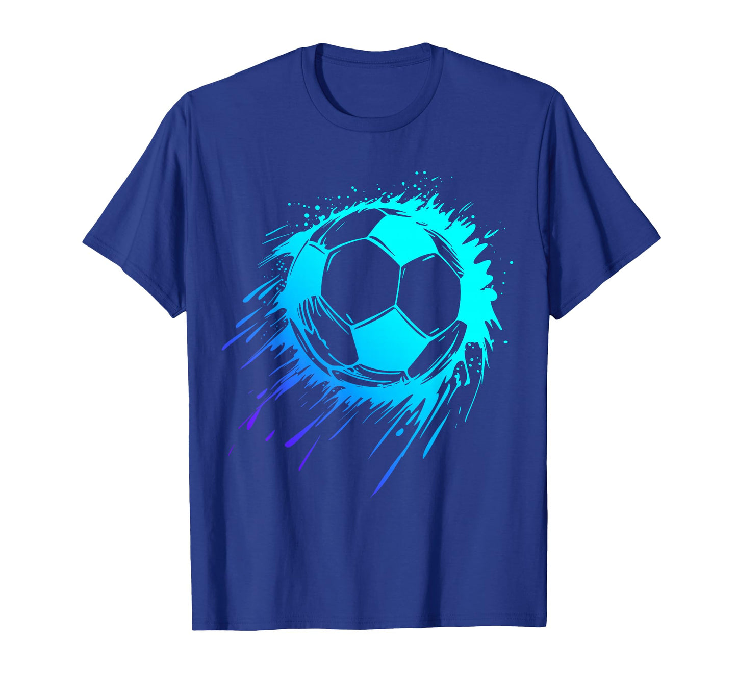 Blue Soccer Ball Soccer Player Mens Soccer Boys Soccer T-Shirt