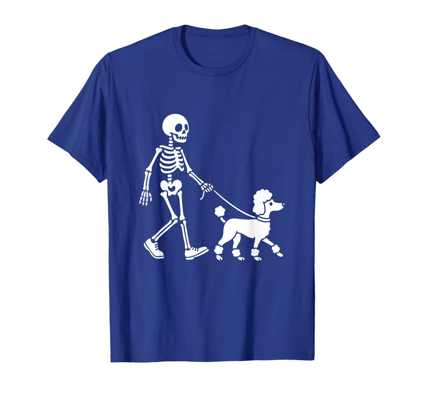 Skeleton Walking A Dog - Spooky Halloween Dog Lover T-Shirt