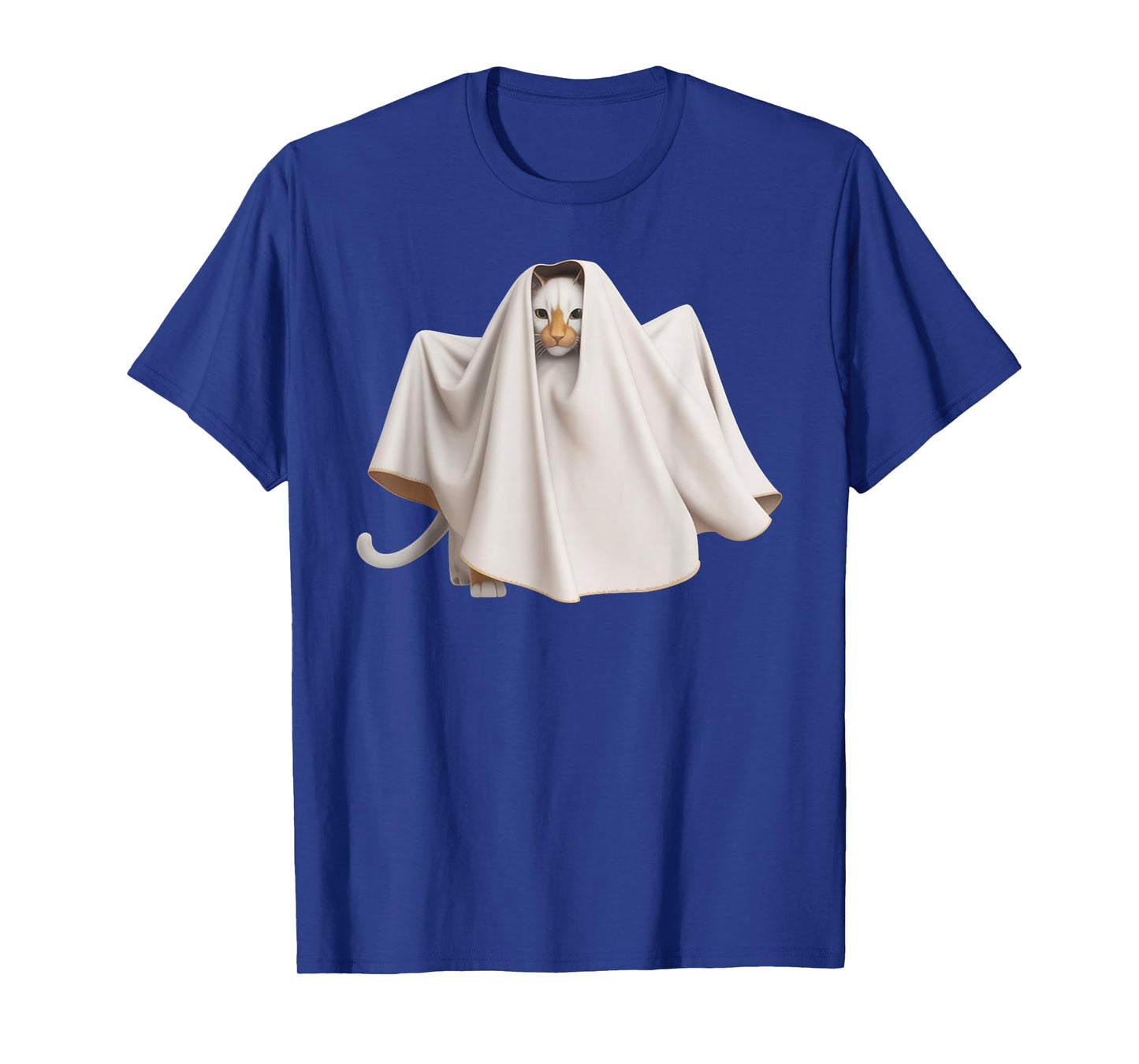 Ghost Cat Meme Funny Halloween Men Women Kids T-Shirt