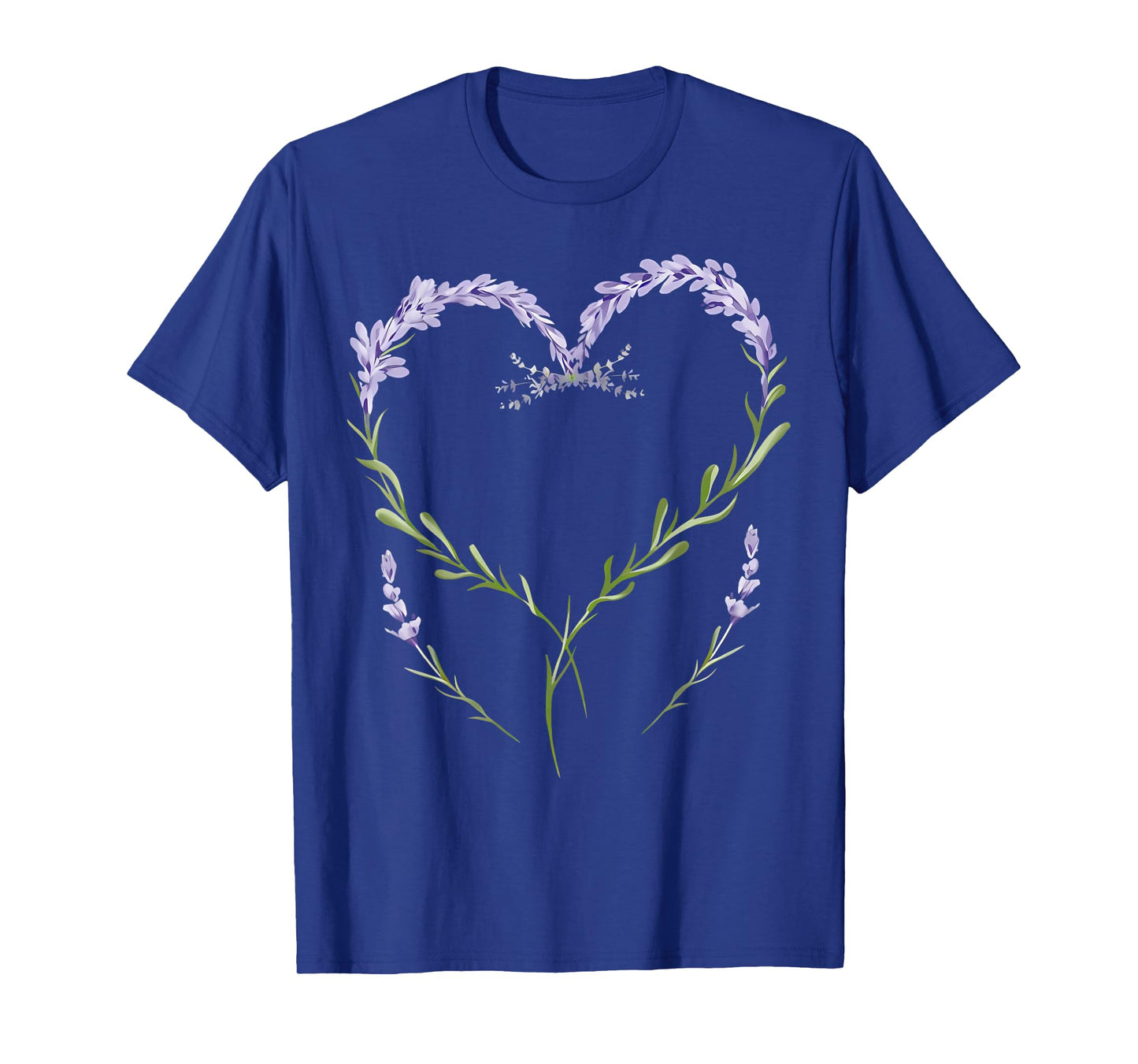 Vintage Botanical Heart Lavender Flower Gardening Floral T-Shirt