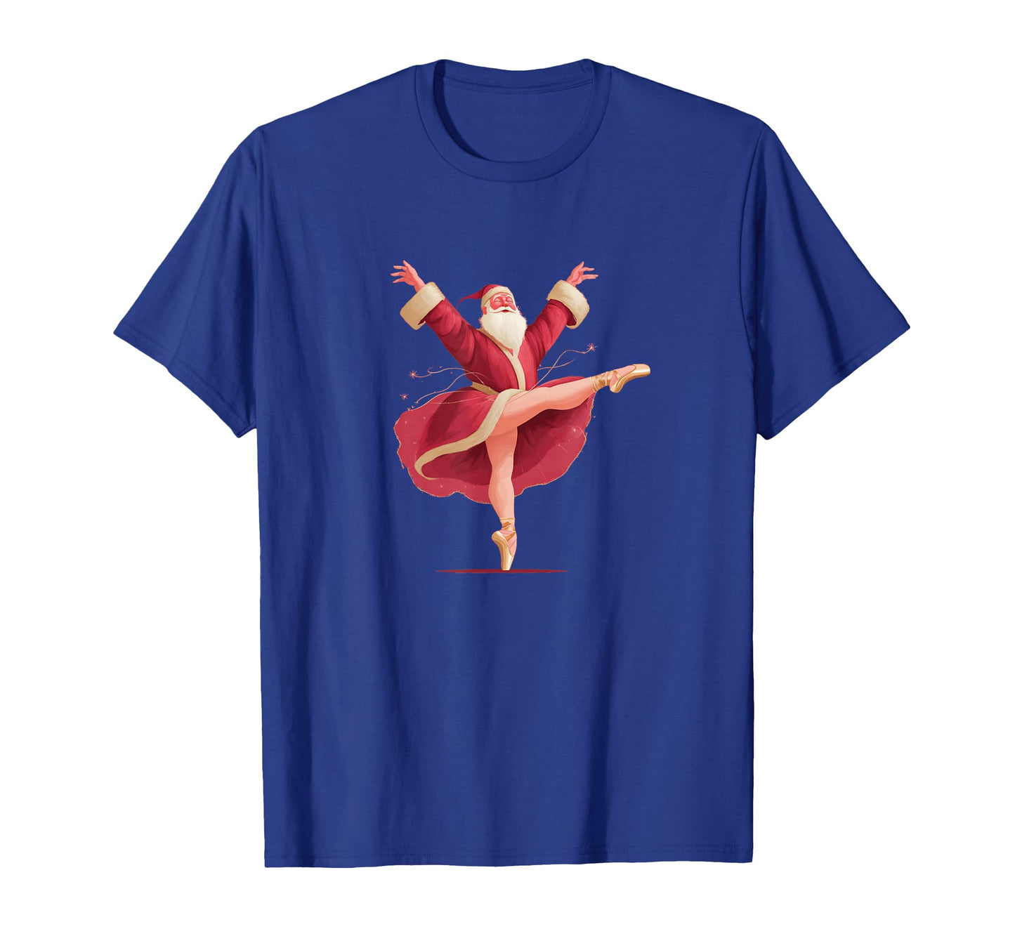 Beautiful Santa Dancer in Ballerina Style T-Shirt