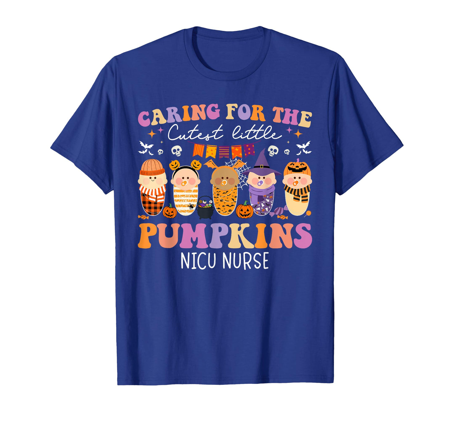 Caring For The Cutest Little Pumpkin NICU Nurse Halloween T-Shirt