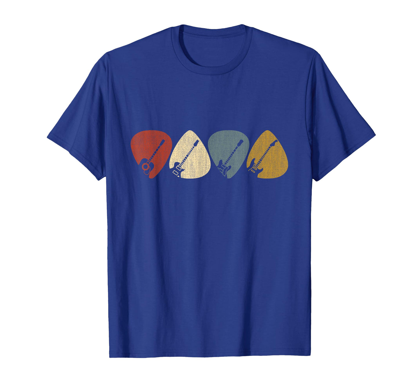 Guitarist, musician Guitar Pick T-Shirt - Unisex-Adults - Black - Small - Short Sleeve - Crew Collar - Modern - Retro - Vintage Design