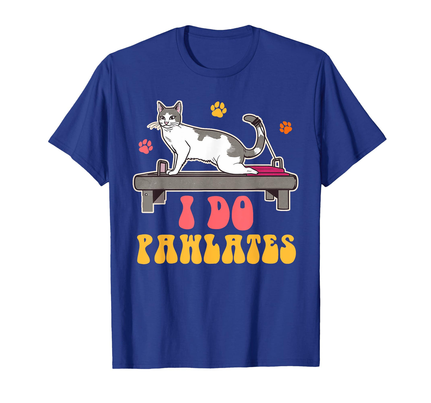 Funny Cat Mom Pilates Woman Workout Yoga Lover I Do Pawlates T-Shirt
