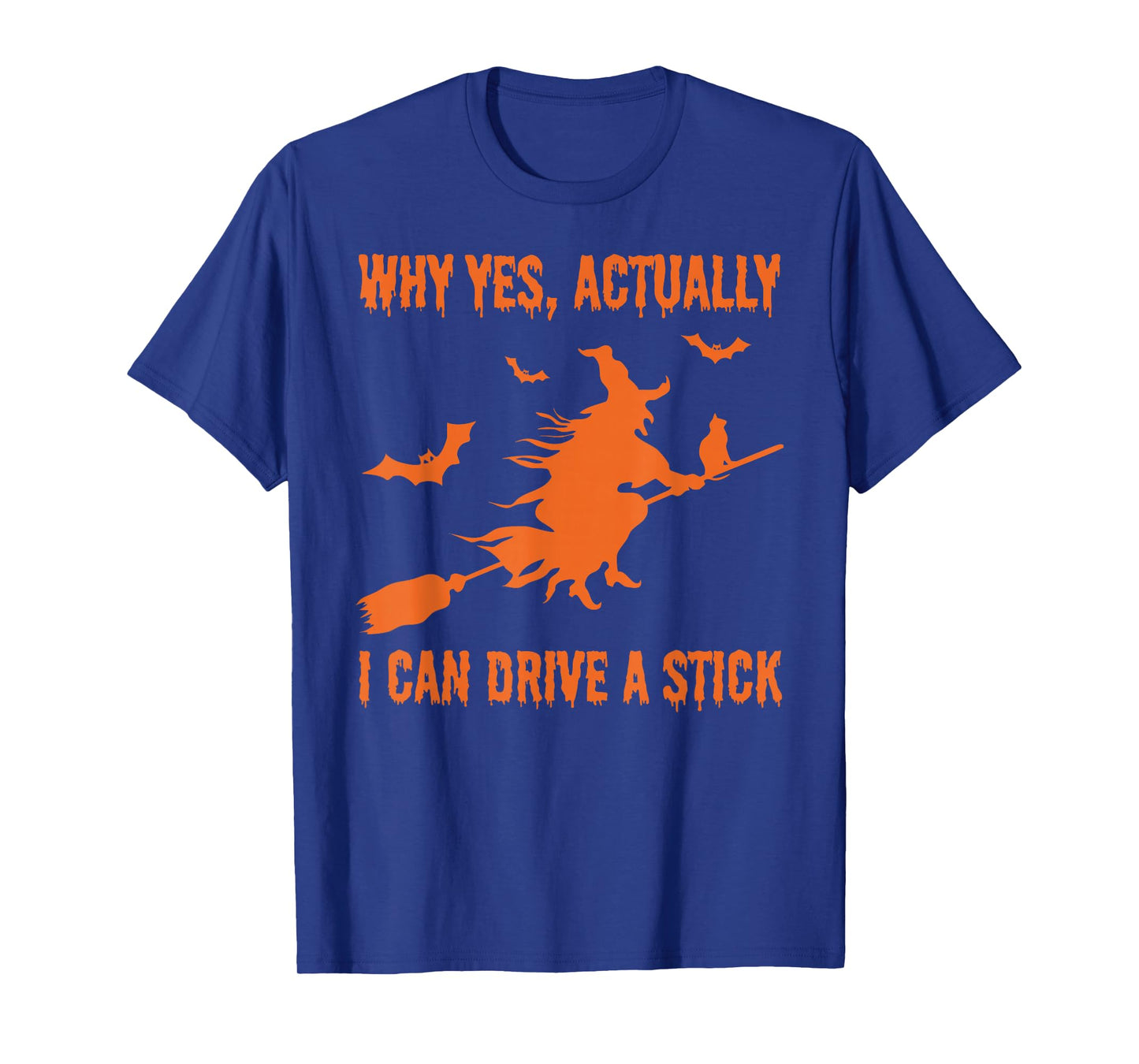 Yes I Can Drive A Stick Funny Halloween Spooky Witch T-Shirt