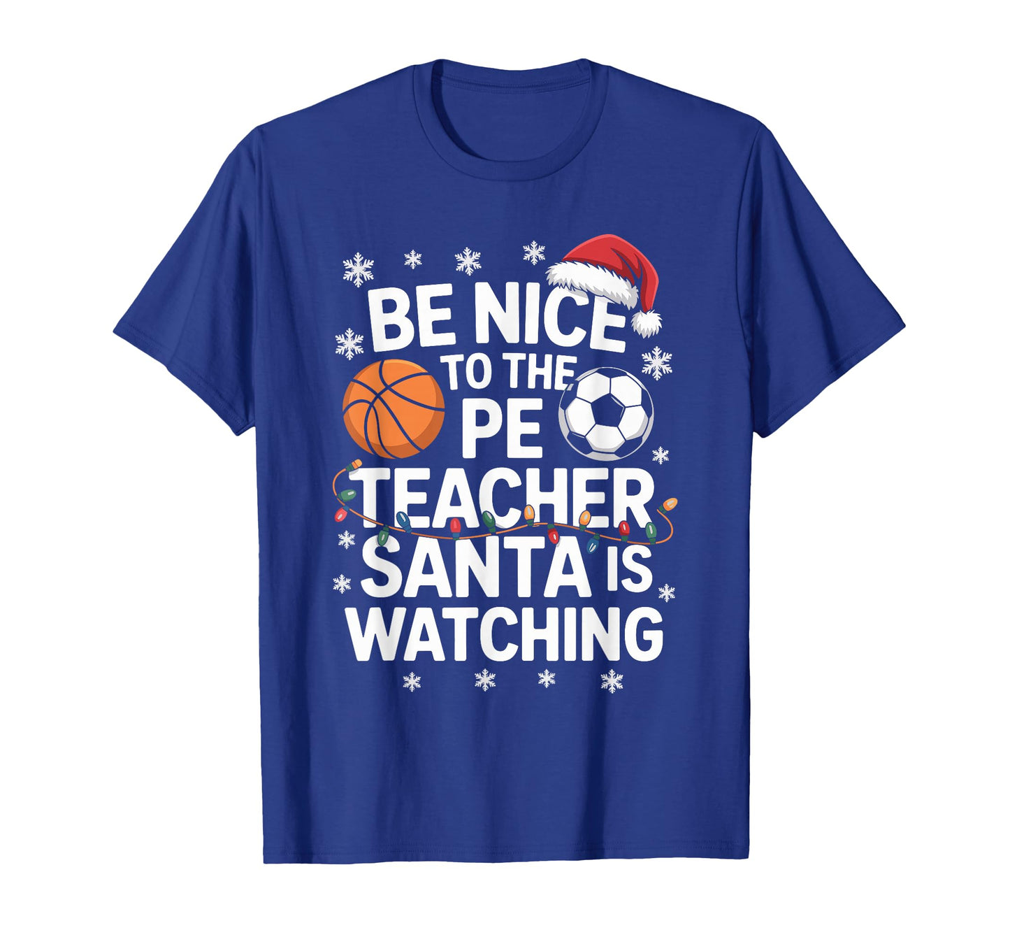 Funny PE Teacher Christmas Physical Education Xmas T-Shirt