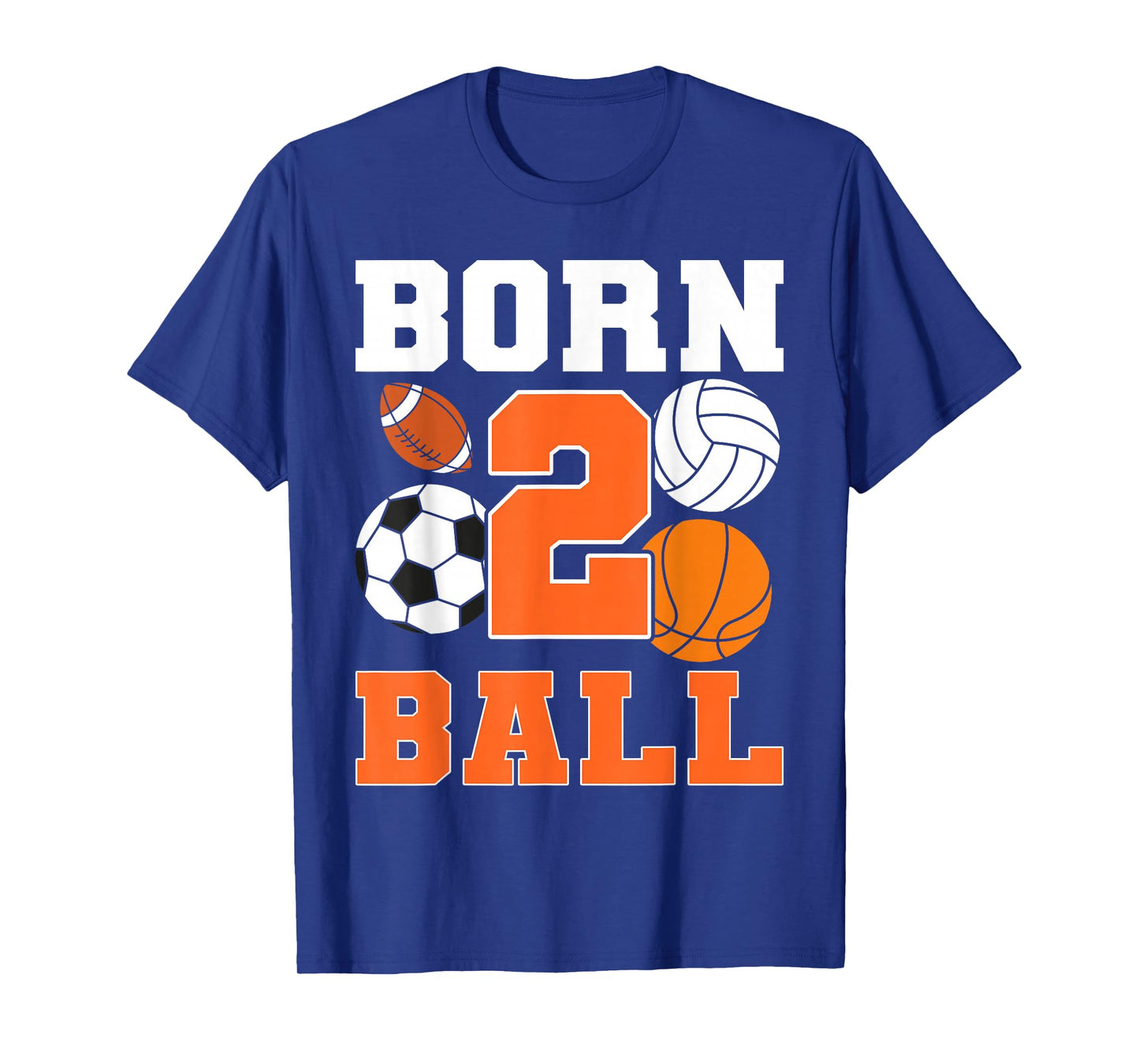 Born 2nd Ball Birthday Sport Ball Theme 2 Year Old Kids T-Shirt
