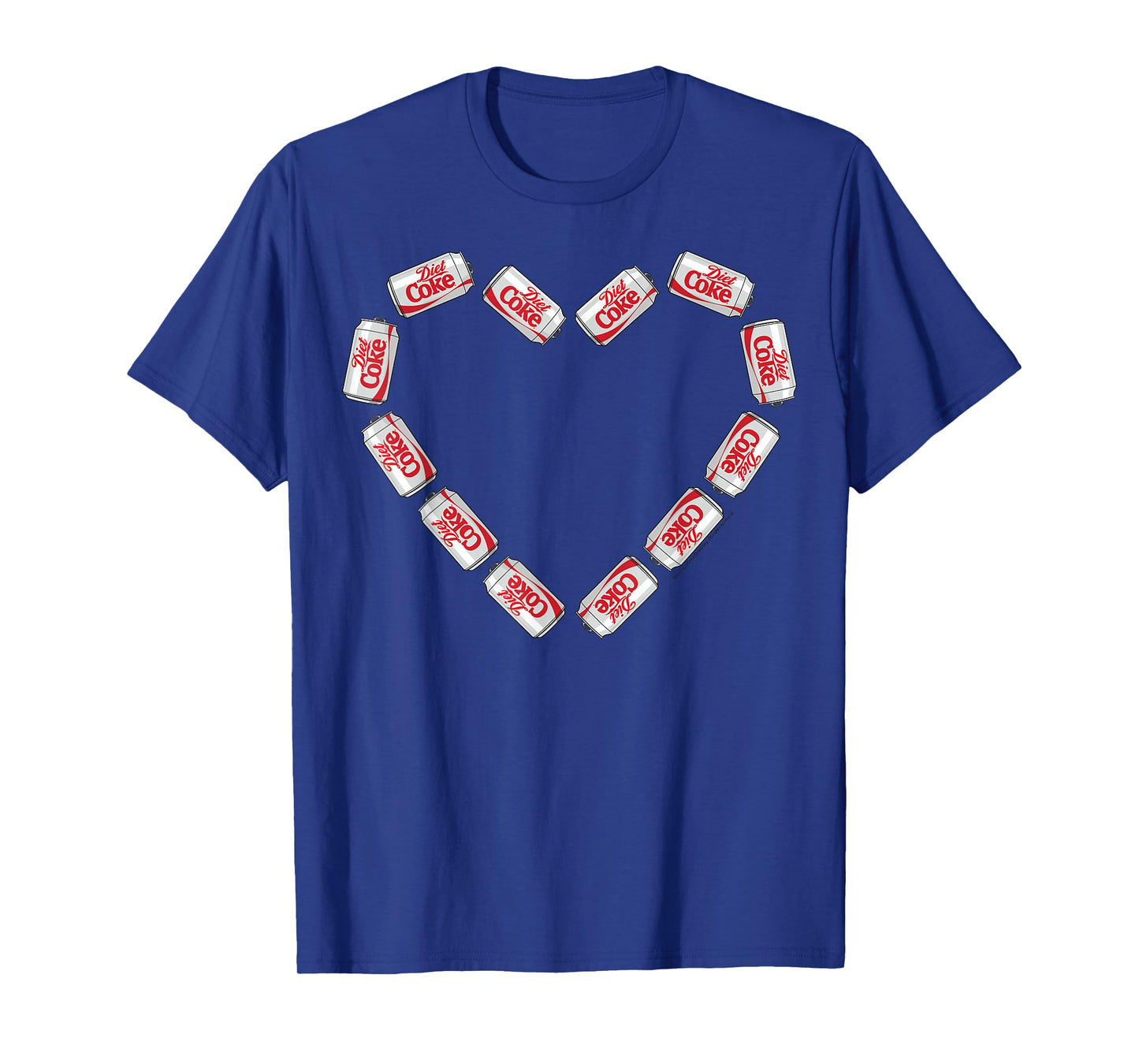 Coca-Cola Company Diet Coke Heart Cans T-Shirt - Unisex-Adults - Black - Small - Short Sleeve - Classic Fit