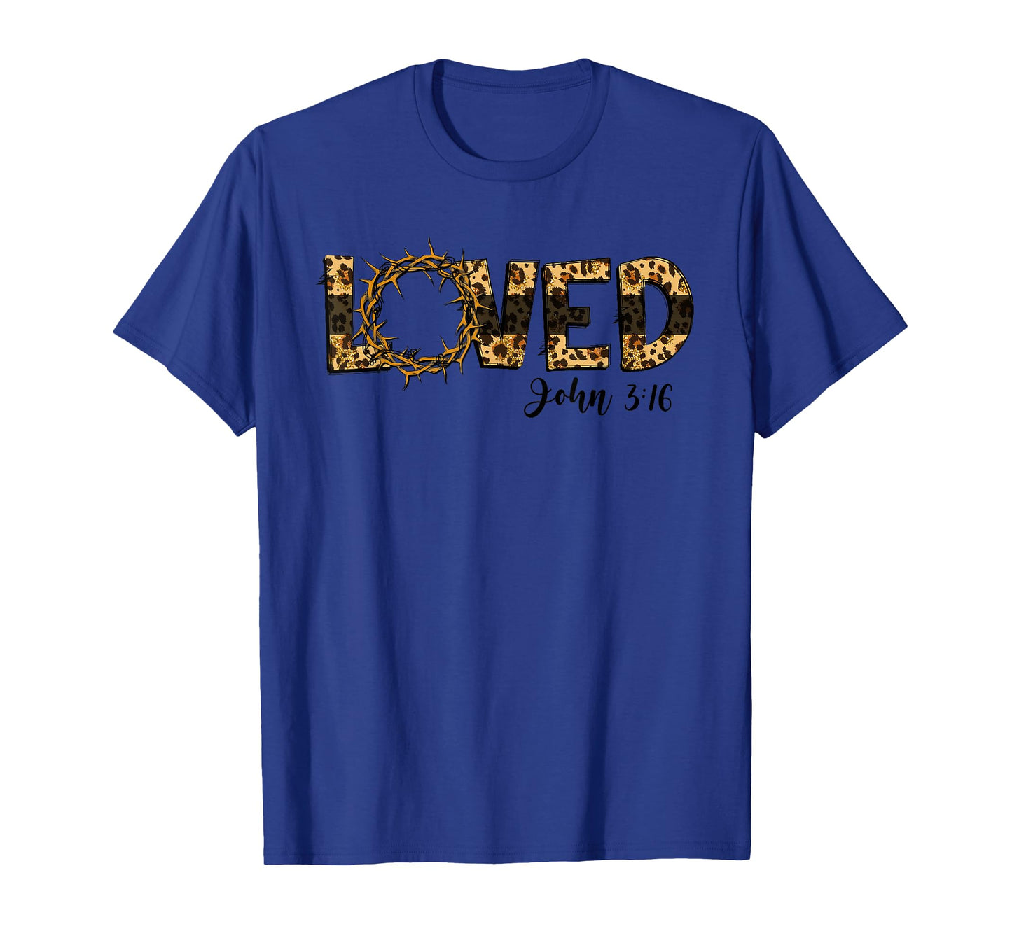Loved John 3:16 Cheetah Leopard Print Jesus Christians T-Shirt