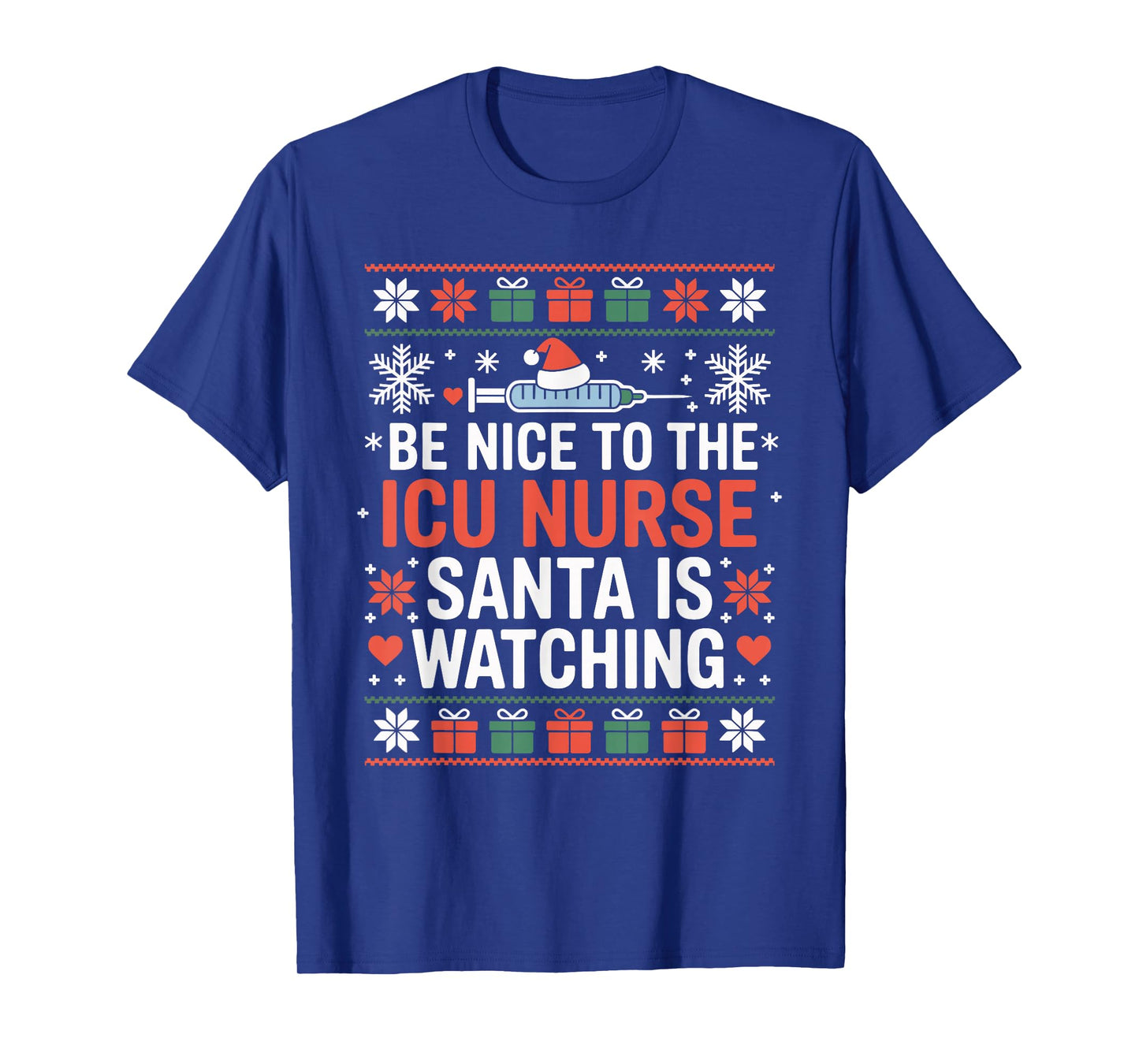 ICU Nurse Ugly Christmas Sweater Critical Care Xmas T-Shirt