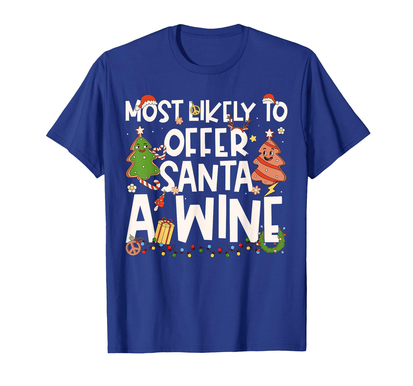 Most Likely to Drink All The Wine Family Matching Christmas T-Shirt