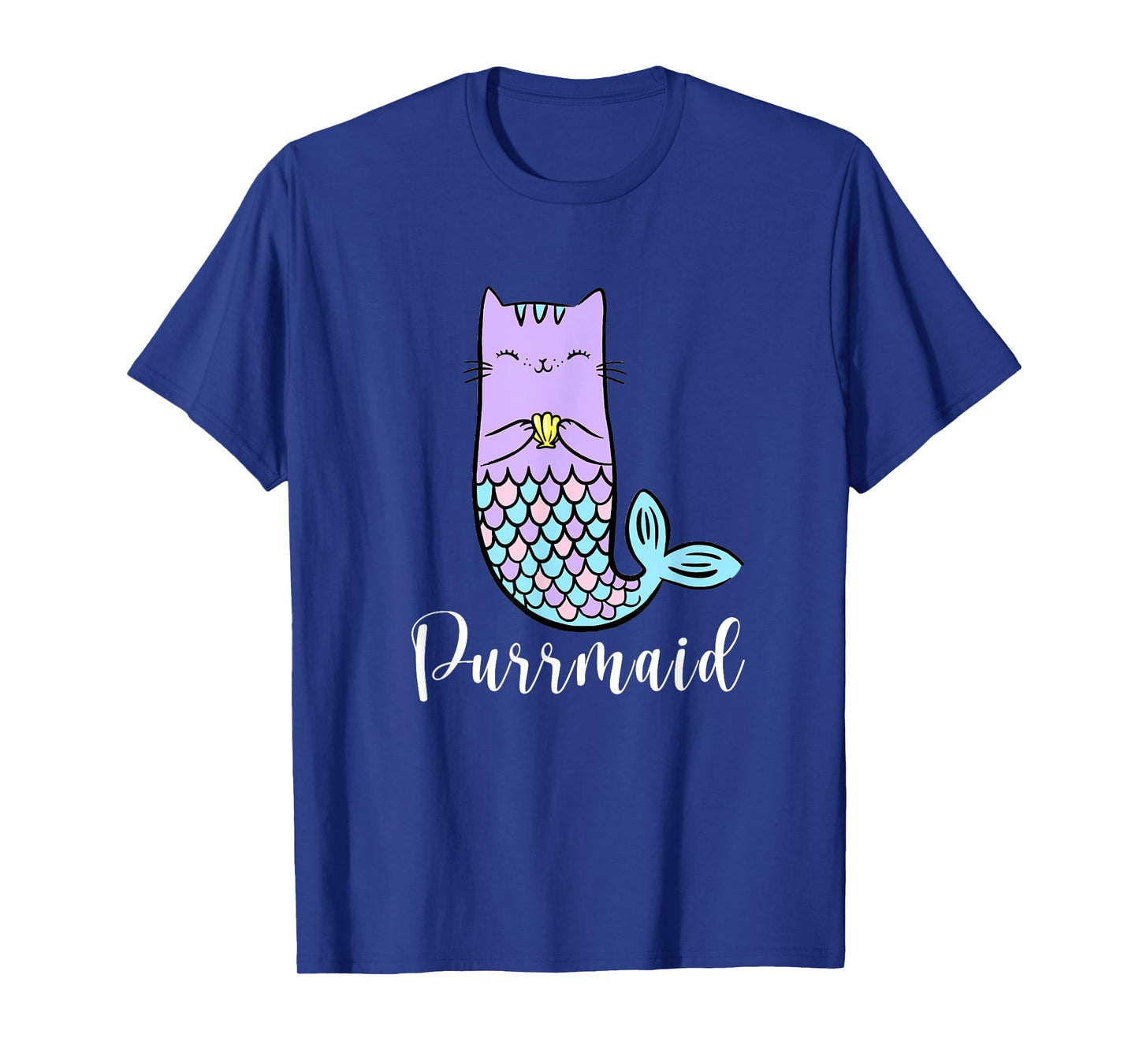 Funny Cute Purrmaid - Mermaid Cat - Meowmaid - Womens Girls T-Shirt