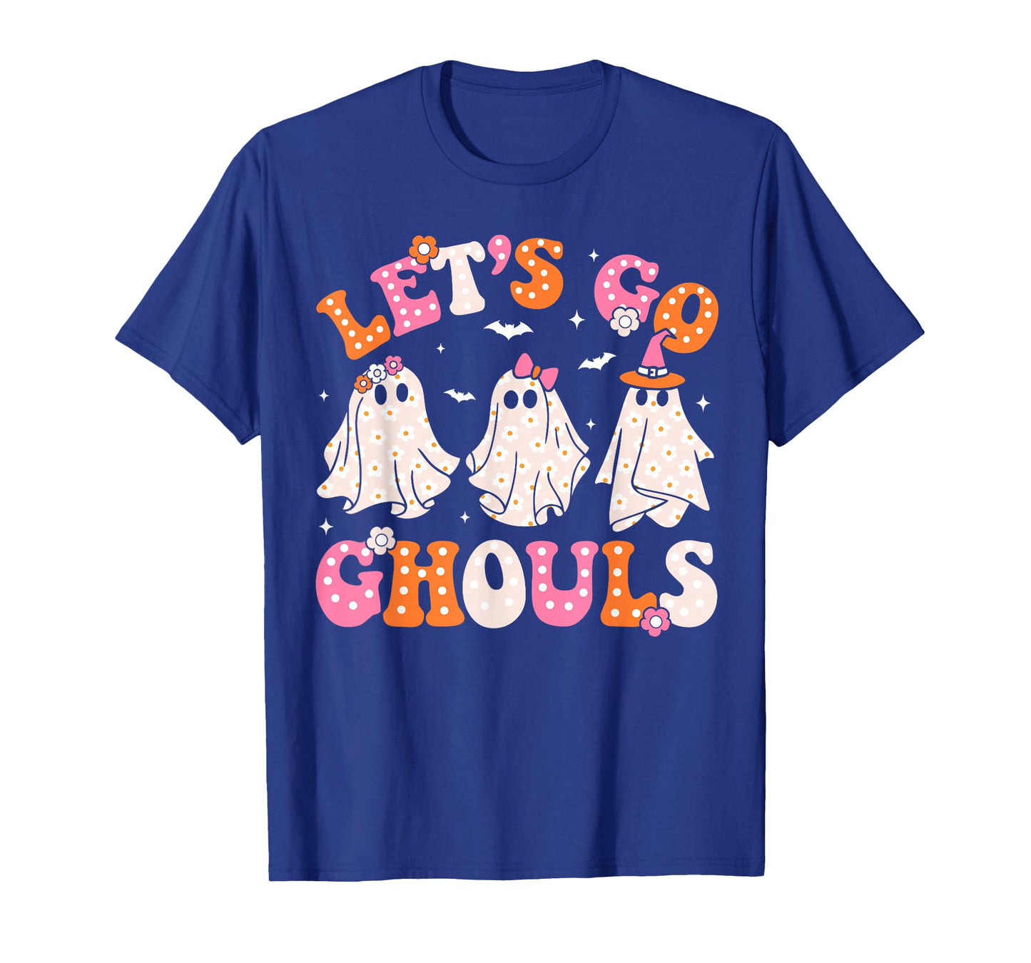 Let's Go Ghouls Halloween Ghost Retro Groovy Outfit Costume T-Shirt