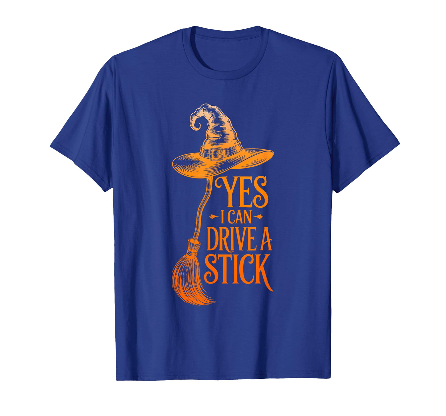 Yes I Can Drive A Stick Funny Witch Flying Broom Halloween T-Shirt