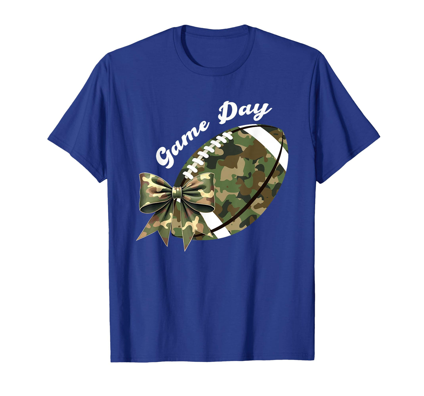 Camouflage Old Game Day Camo Football Seasons Women Girls T-Shirt