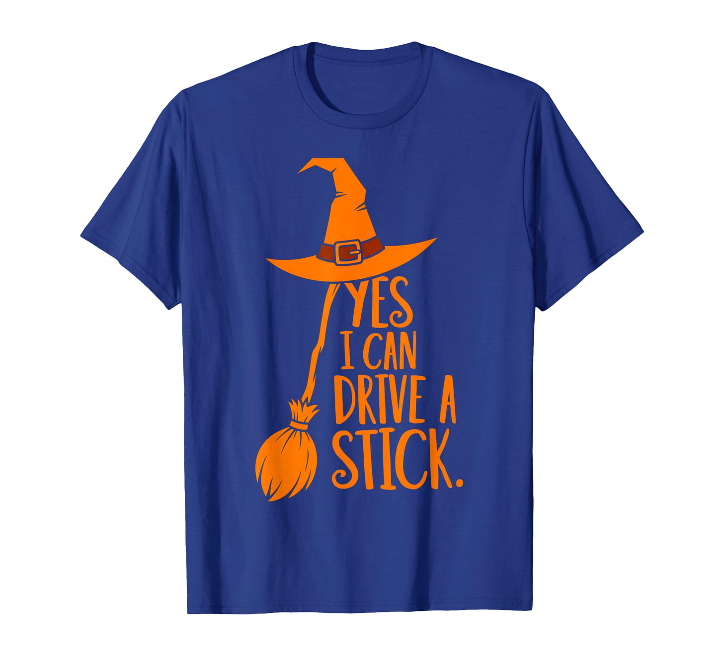 Yes I Can Drive A Stick Funny Halloween Spooky Witch T-Shirt