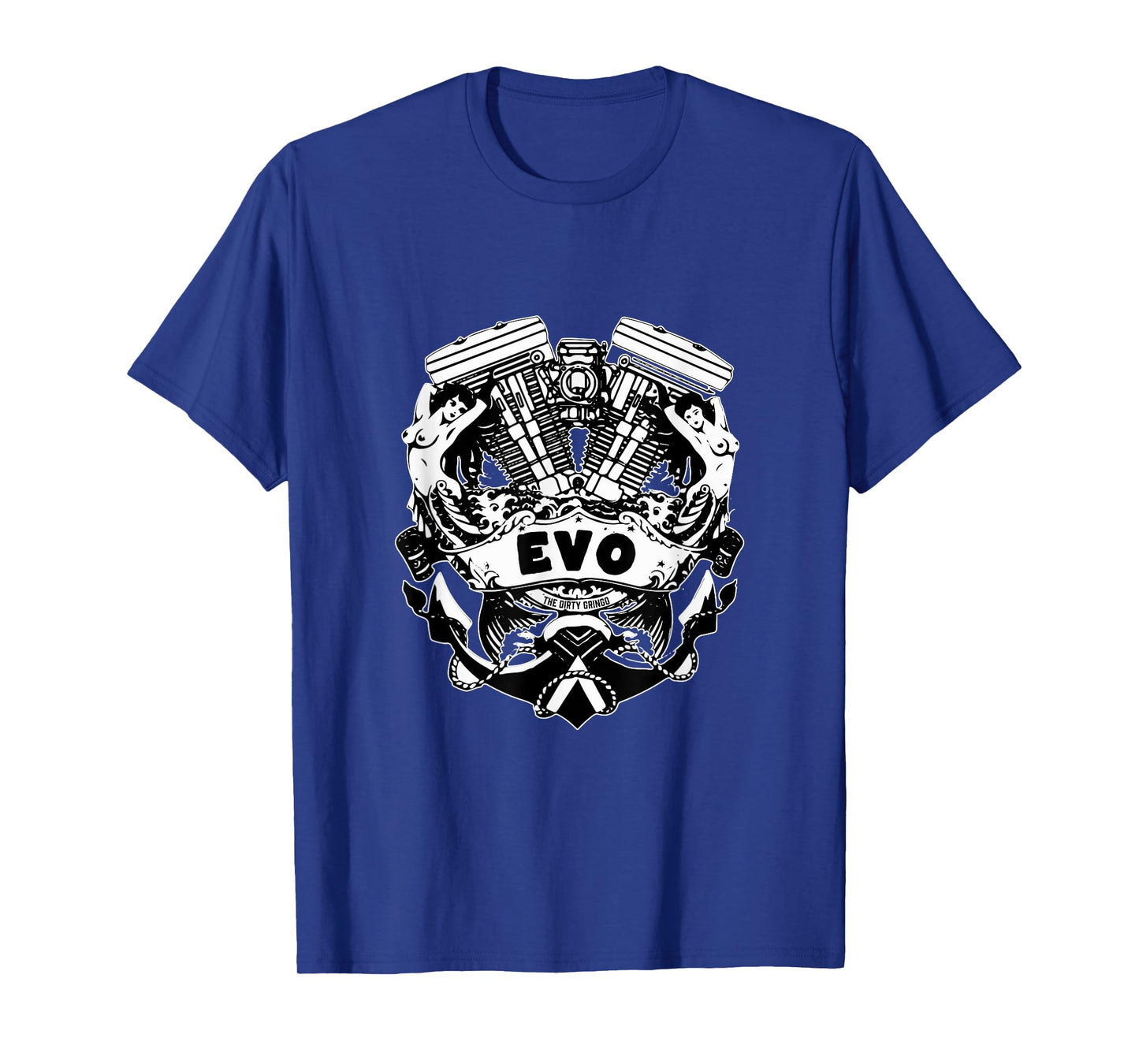 The Dirty Gringo Evo Motorcycle Evolution VTwin Flash Tattoo T-Shirt