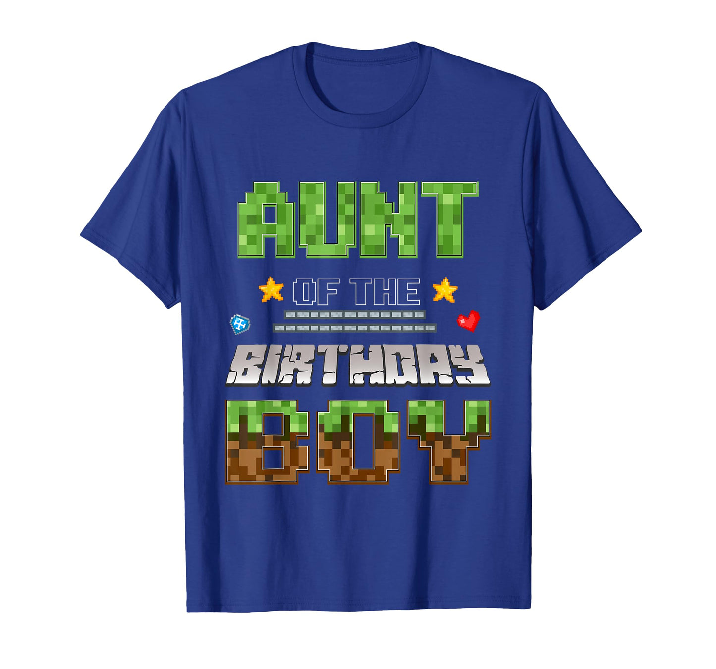 Aunt of The Birthday Boy Video Gamer Pixel Birthday Party T-Shirt