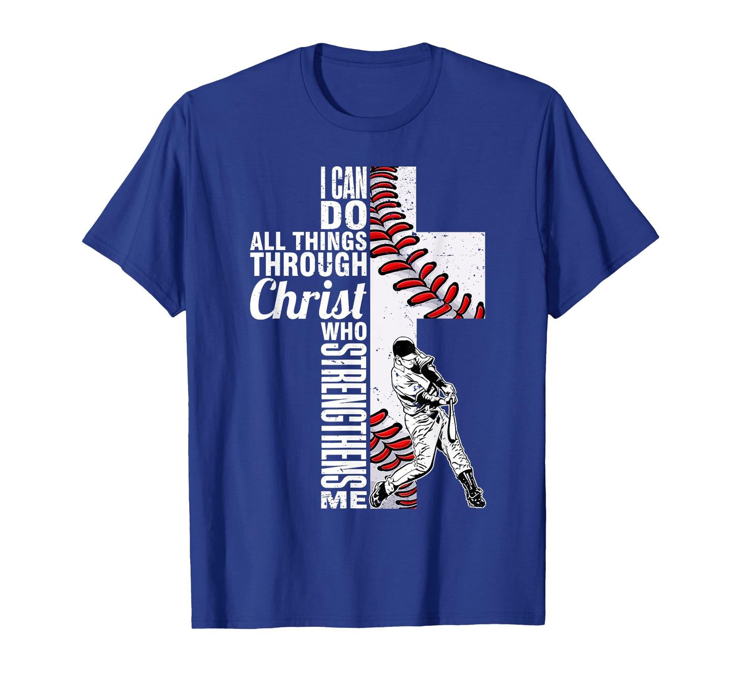Funny I Can Do All Things Baseball Catcher Pitcher Boys Men T-Shirt