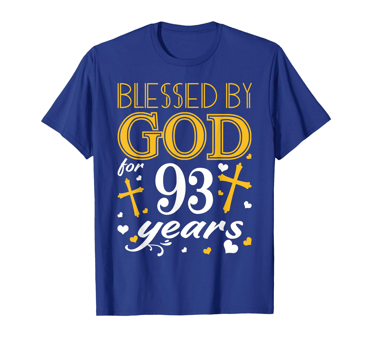 Vintage Blessed By God For 93 Years Happy 93rd Birthday T-Shirt