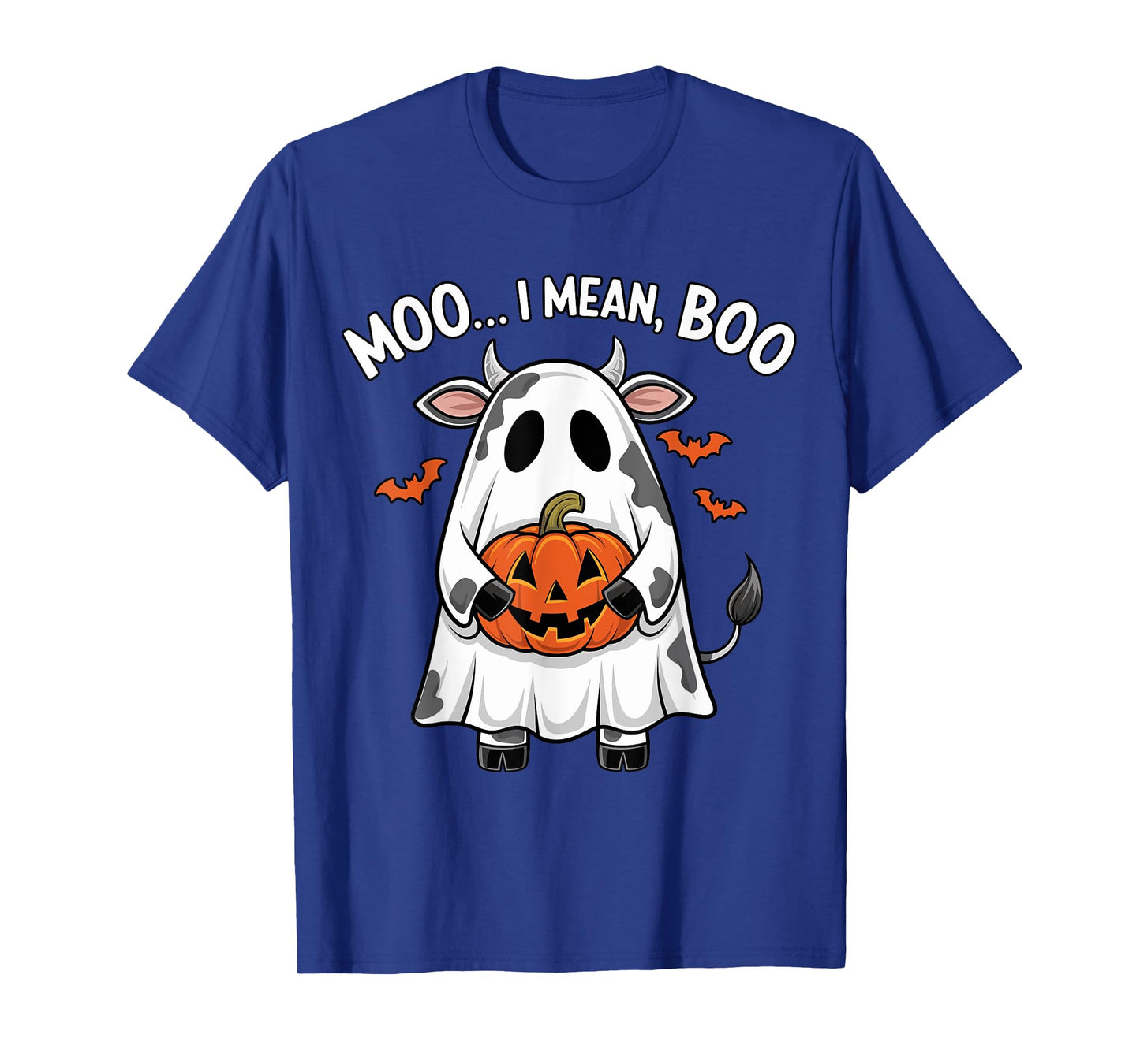 Ghost Cow Moo I Mean Boo Halloween Funny Highlands Cow Lover T-Shirt