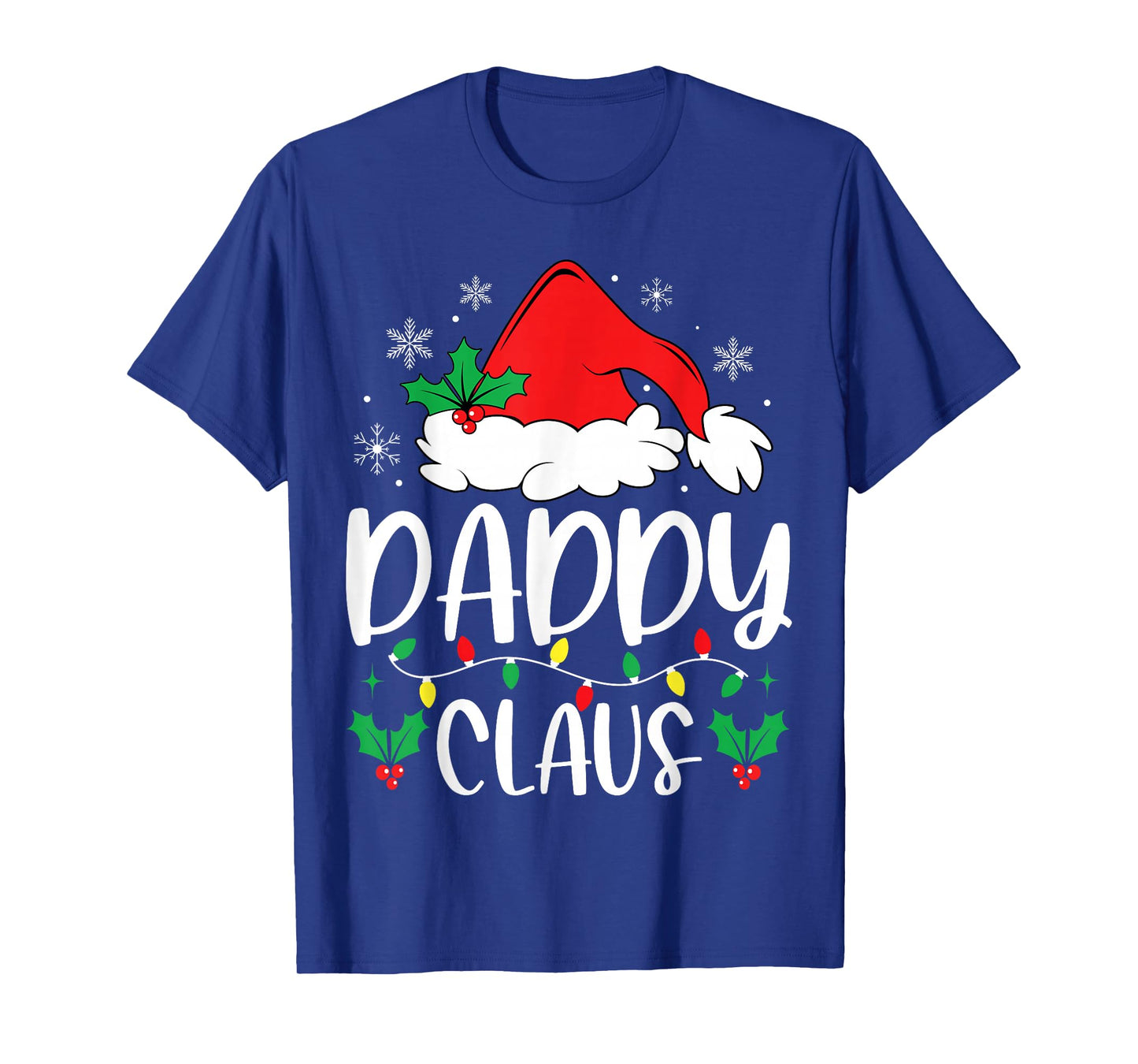 Daddy Claus Christmas Lights Santa Holiday Family Matching T-Shirt