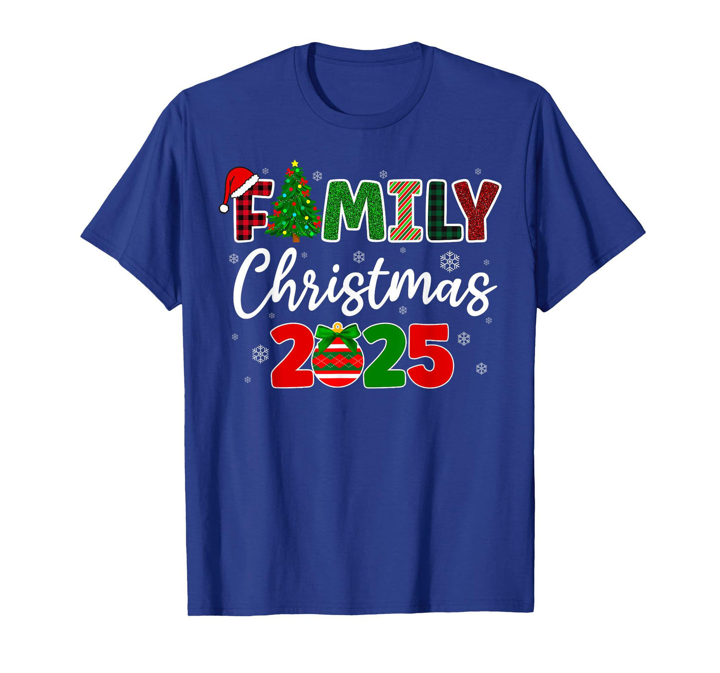 Family Christmas 2025 Matching Group Outfit Xmas Squad Santa T-Shirt