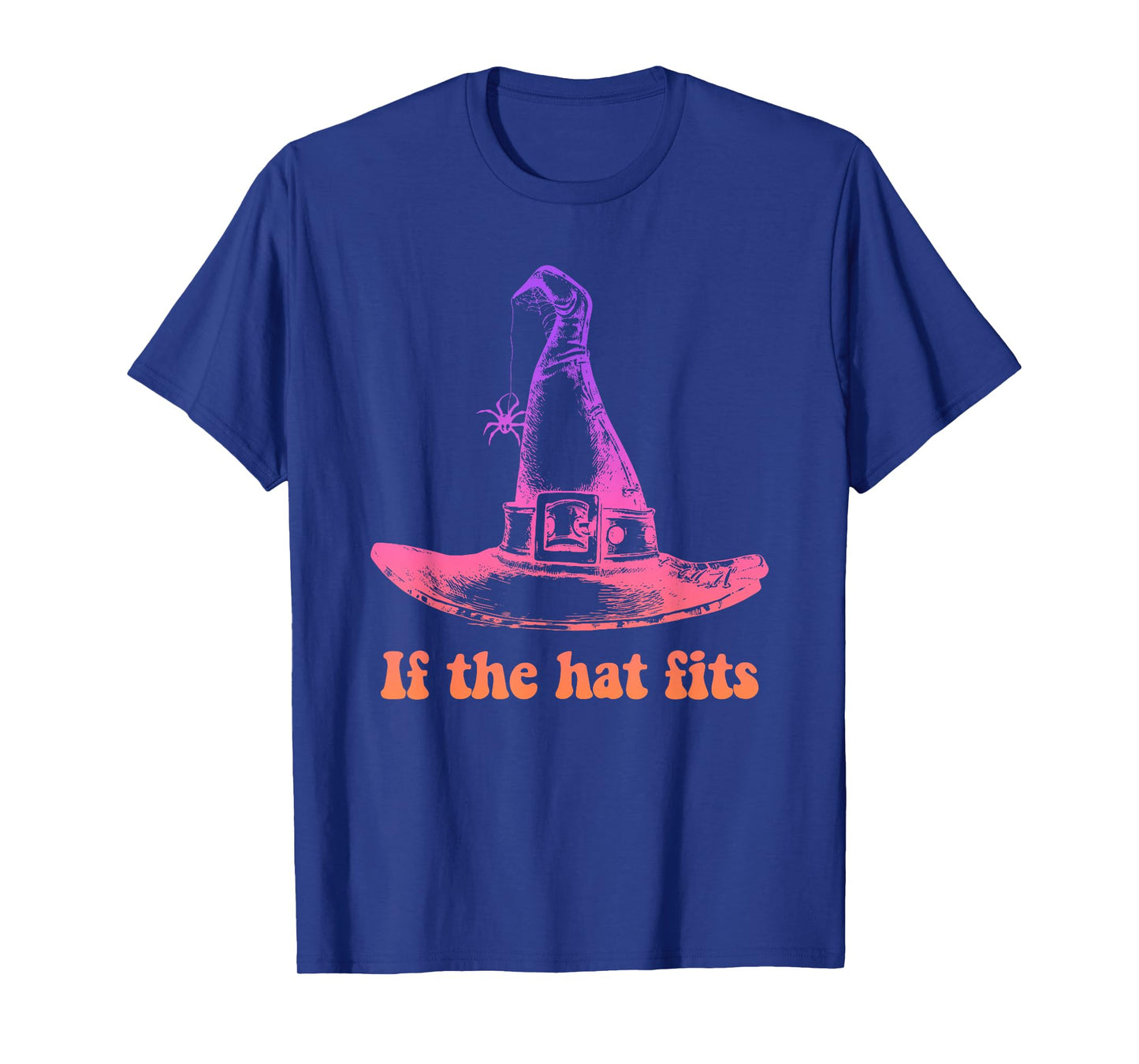 If The Hat Fits Halloween Spooky Witch Design T-Shirt
