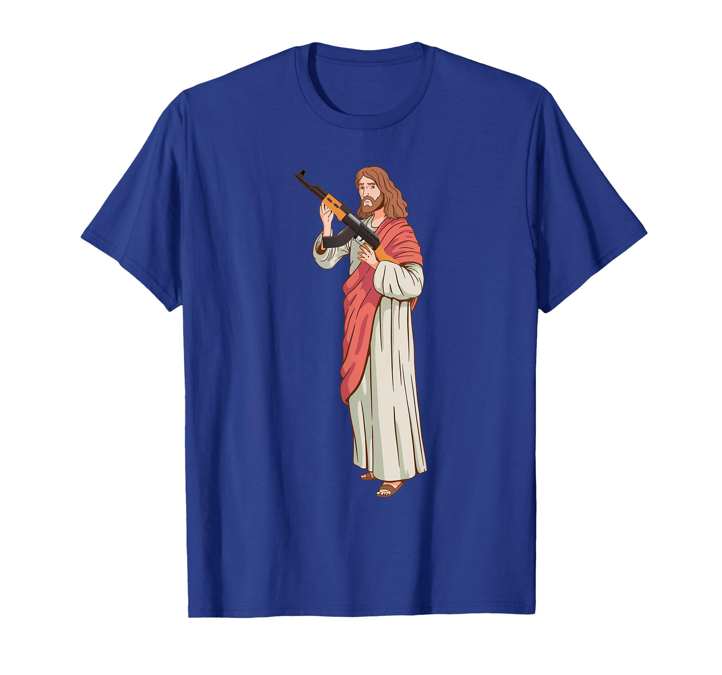 Jesus with Ak47 assault rifle. T-Shirt