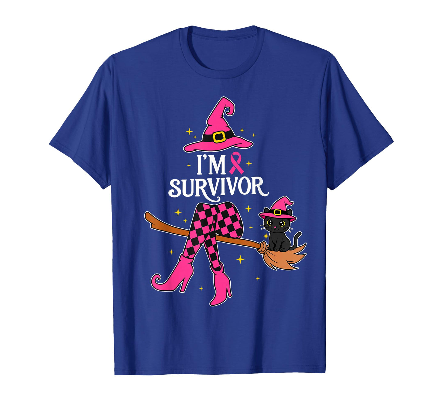 Halloween Witch I'm A Survivor Breast Cancer Warrior Women T-Shirt