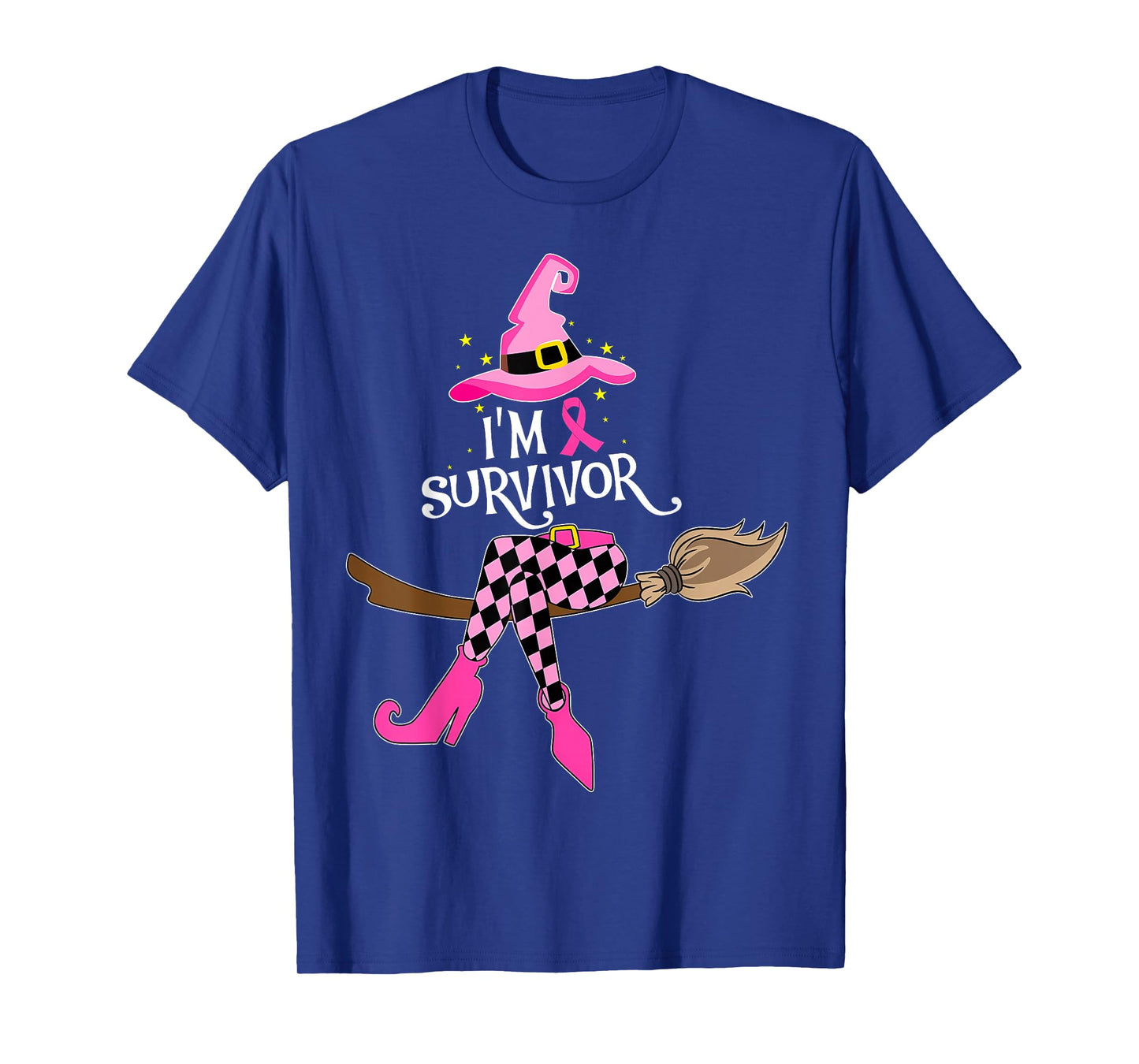 Witch I'm Survivor Breast Cancer Warrior Pink Ribbon Cancer T-Shirt