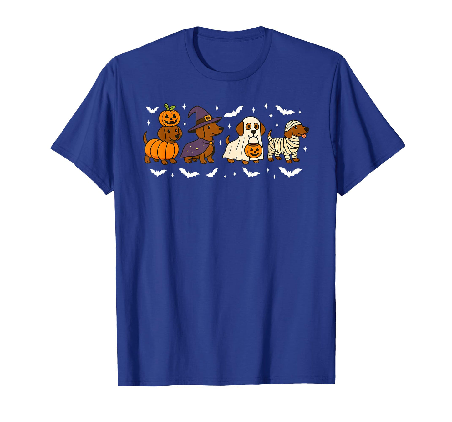Dachshund Dog Witch Happy Halloweenie Spooky Season T-Shirt