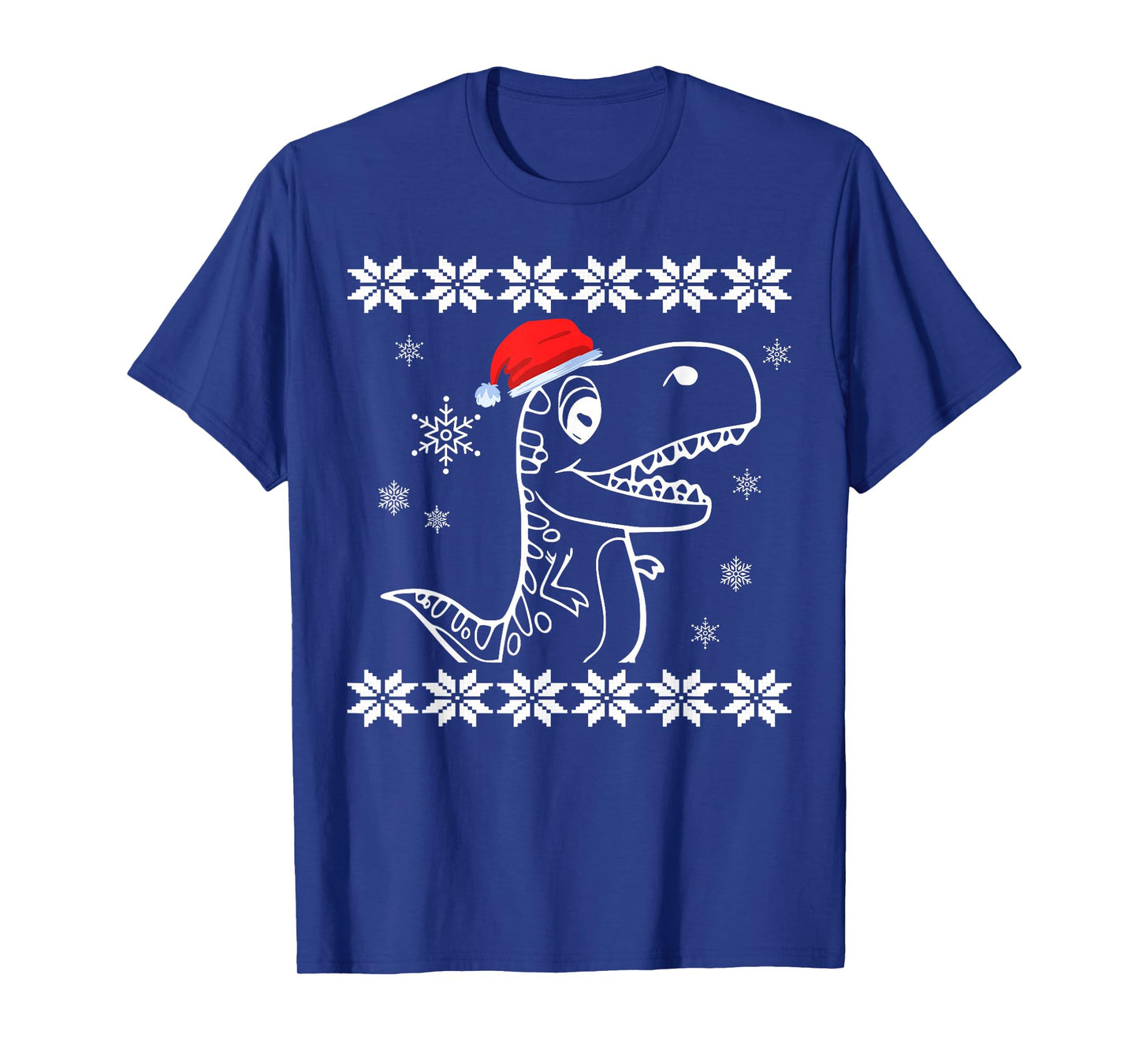 Xmas T-Rex - Santa Dinosaur Christmas Lights Holiday Costume T-Shirt