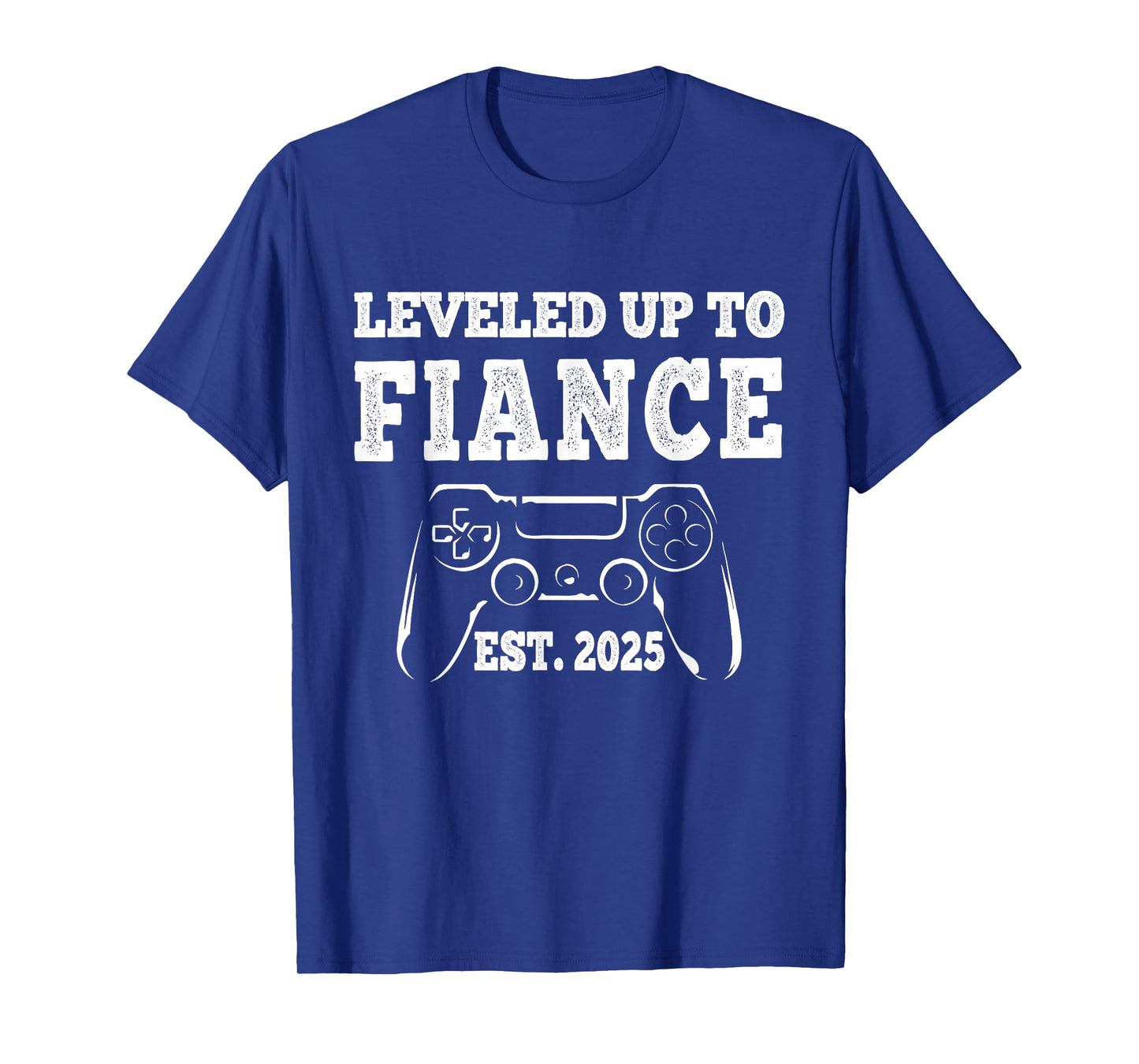 I Leveled Up To Fiance est 2025 Newly Engaged Matching Gamer T-Shirt