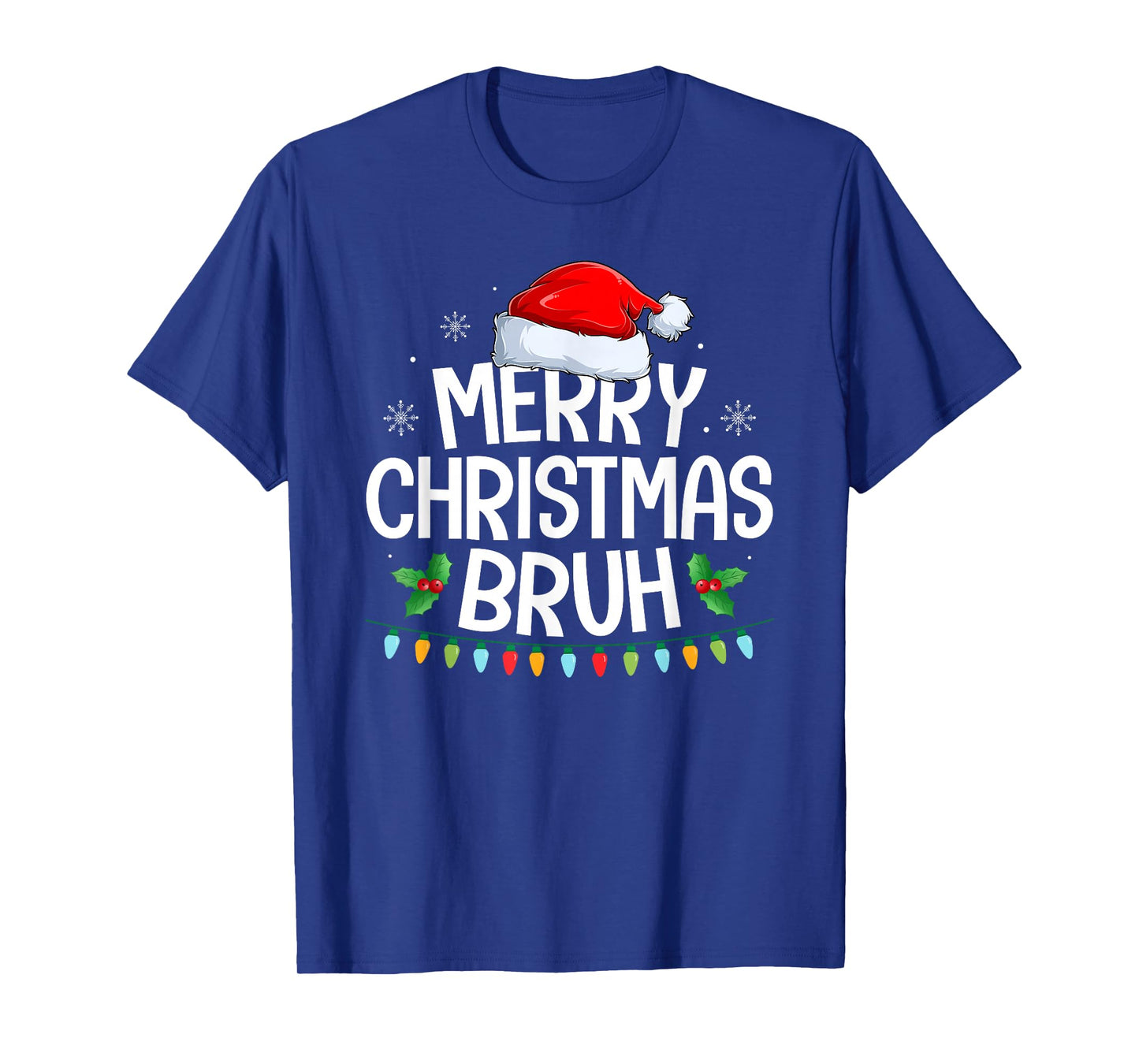 Merry Christmas Bruh Funny Brother Teens Boys Christmas T-Shirt