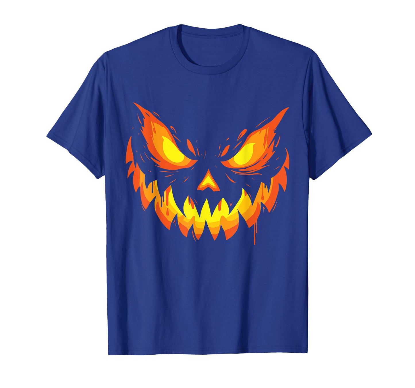 Jack O Lantern Scary Carved Pumpkin Face Halloween Boys Mens T-Shirt