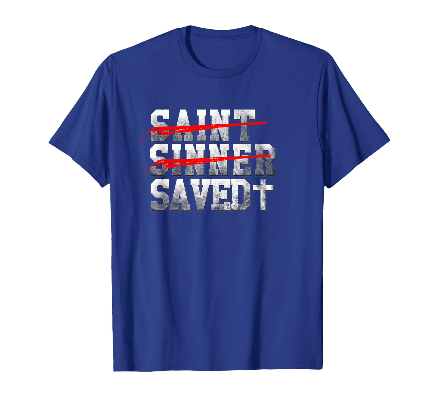Saint Sinner Crossout Saved Christianity Christian T-Shirt