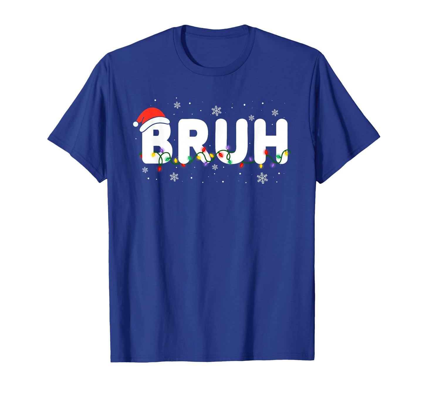 Bruh Funny Christmas Red Plaid Teens Boys Kids Xmas Pajamas T-Shirt
