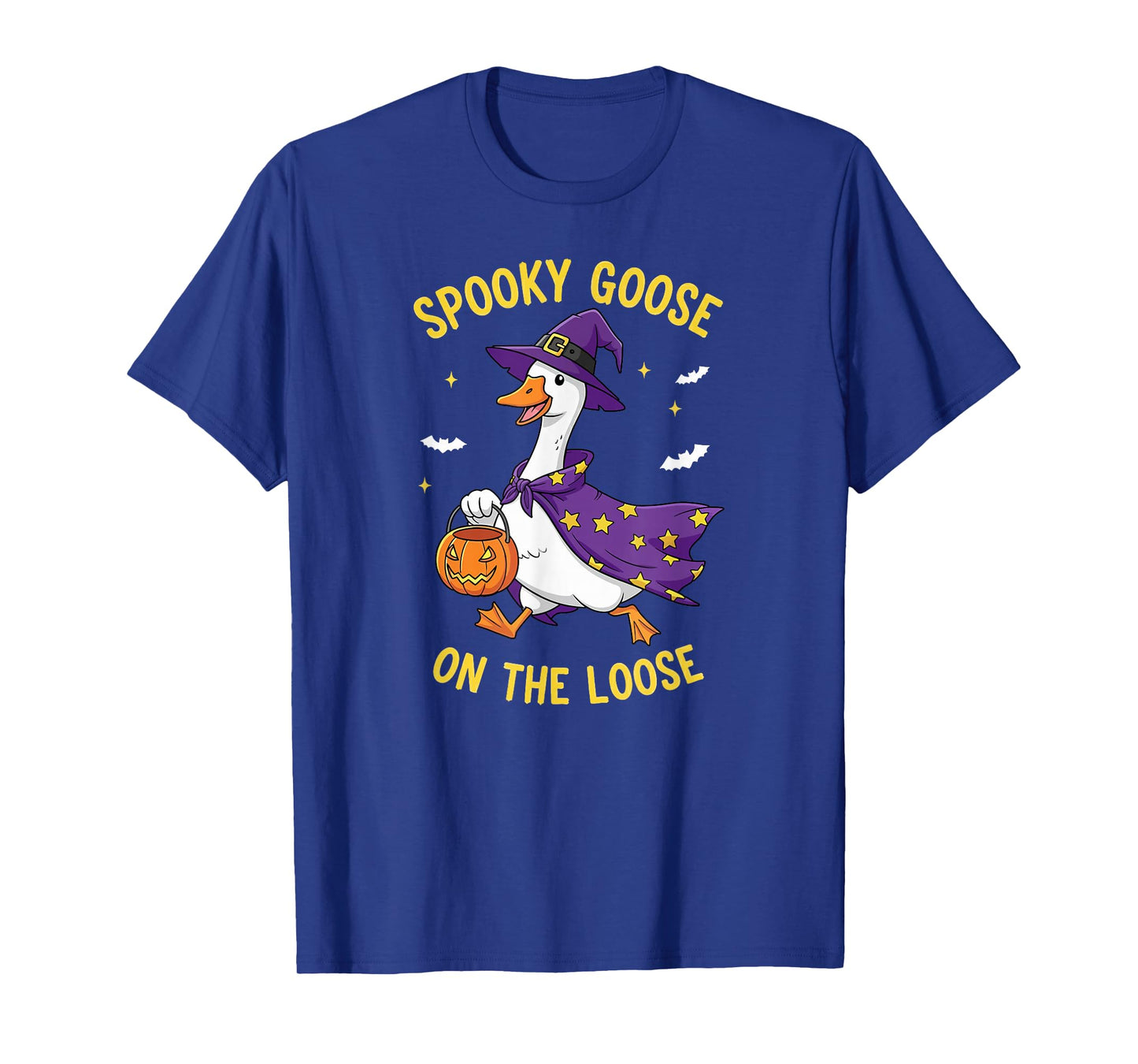 Spooky Goose On The Loose Funny Witch Pumpkin Halloween T-Shirt