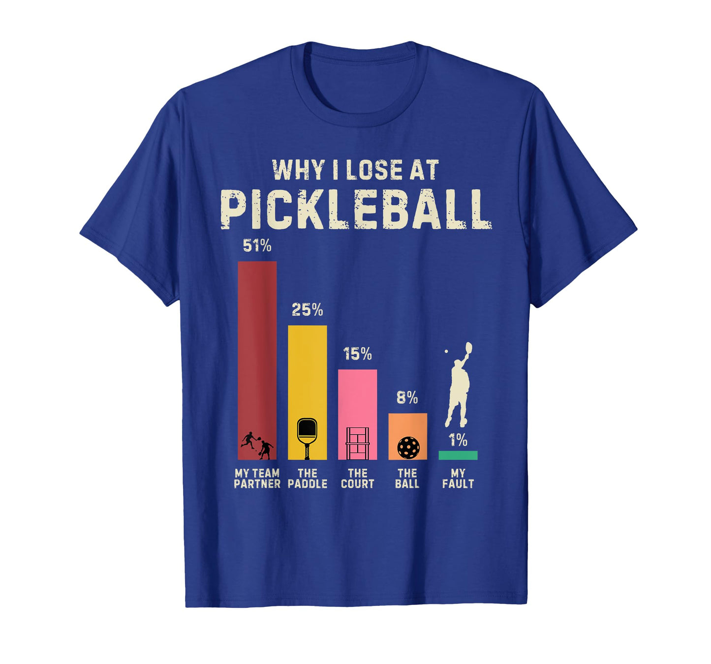 Why I Lose at Pickleball Funny Pickleball T-Shirt