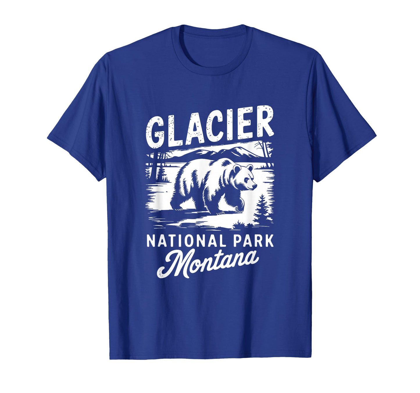 Glacier National Park Montana Bear Vintage Style T-Shirt